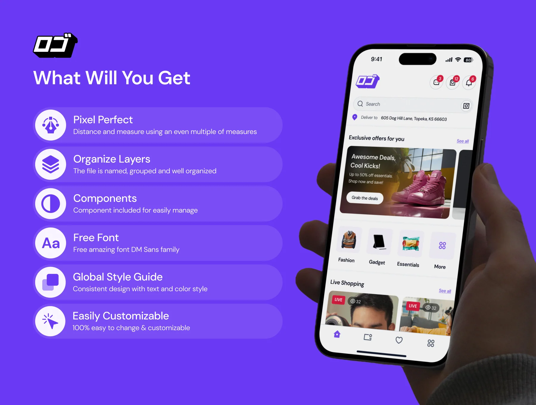 Kaminari - E-Commerce Mobile App UI KIT 2