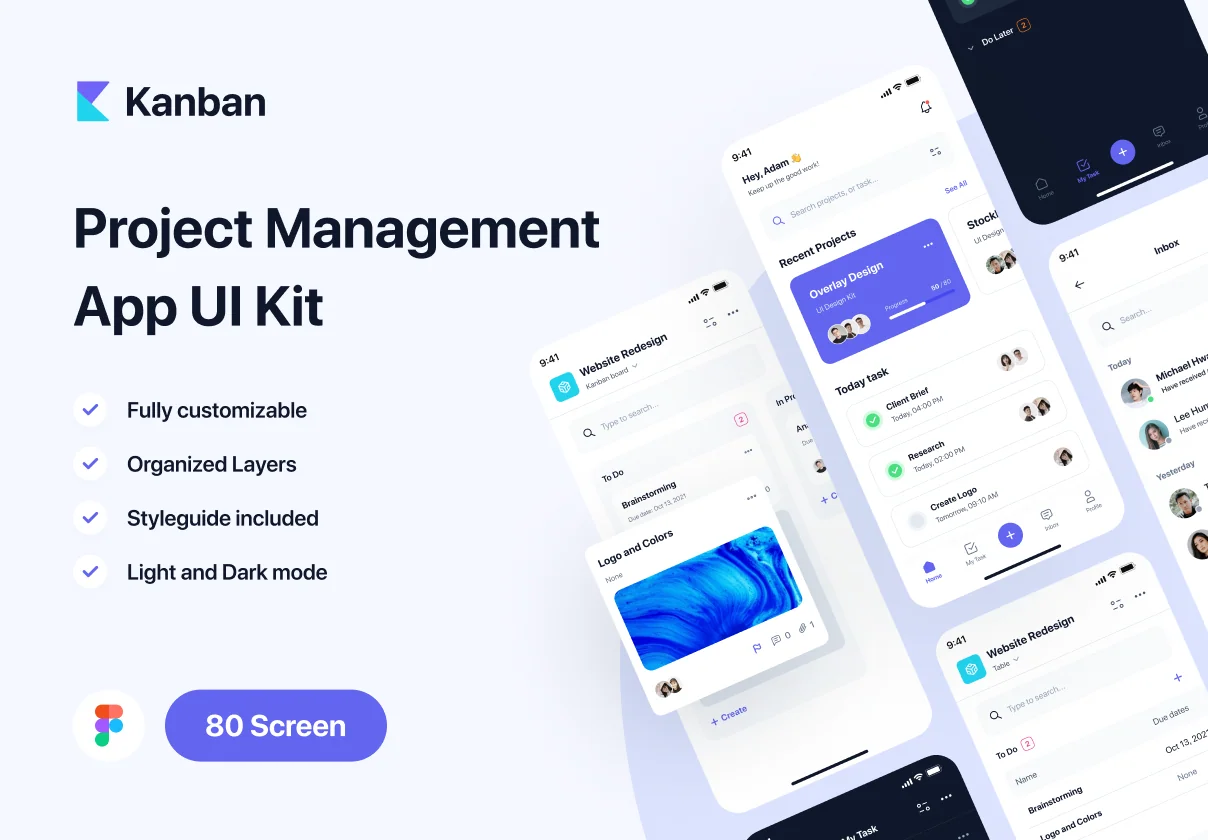 Kanban - Project Management App UI Kit