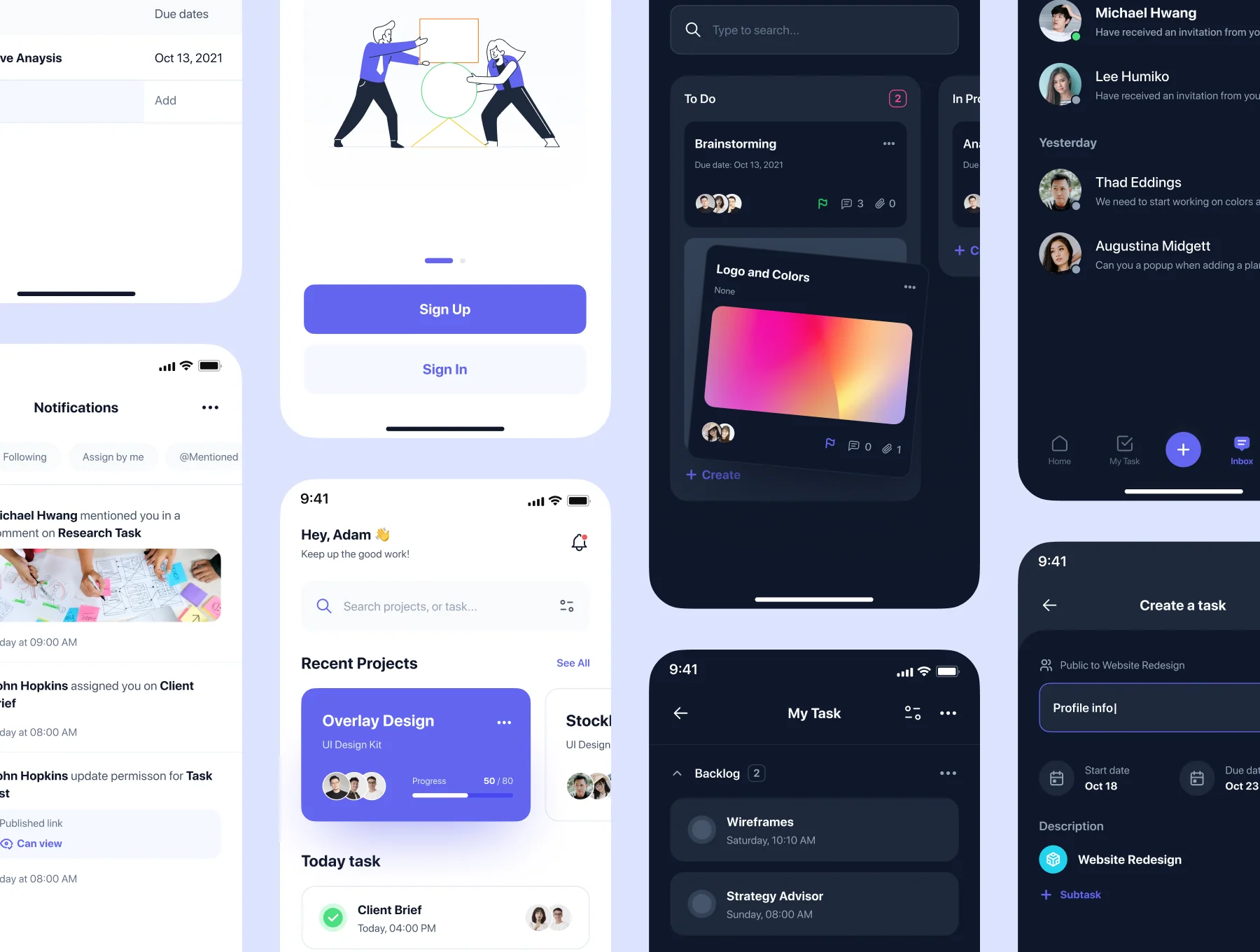 Kanban - Project Management App UI Kit 2