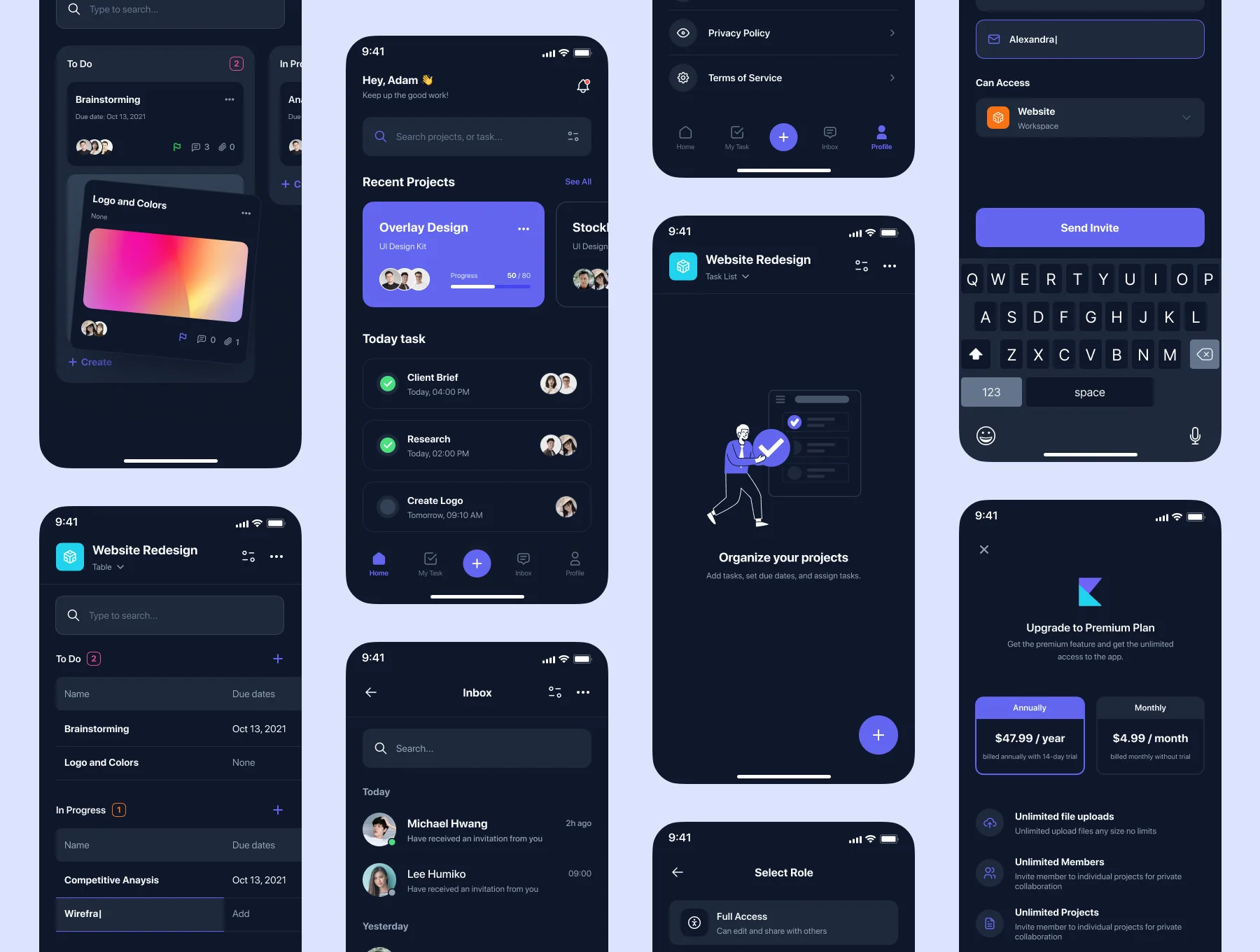 Kanban - Project Management App UI Kit 6