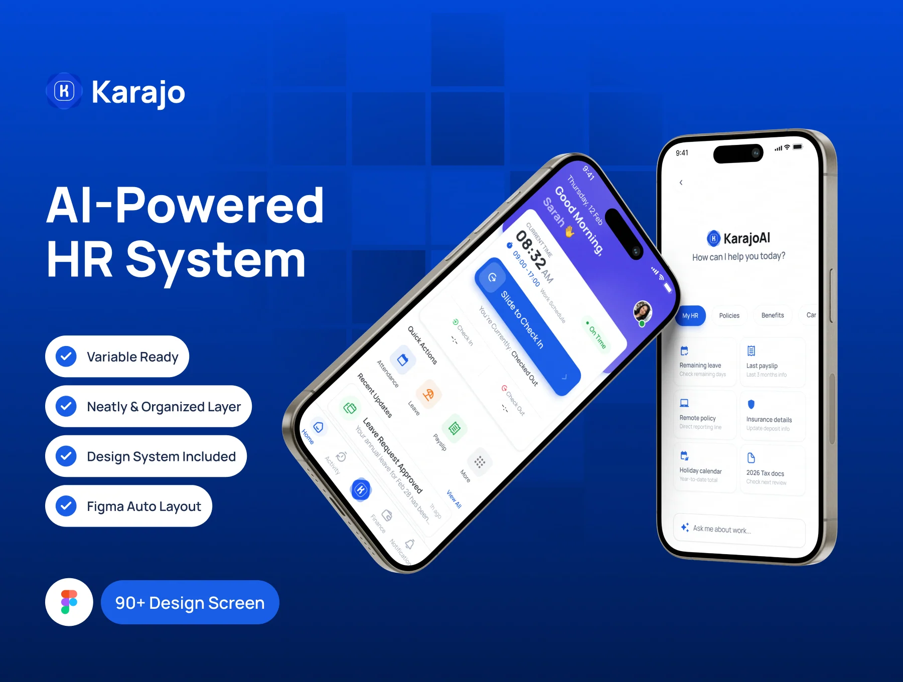 Karajo - AI Powered HRIS Mobile App UI Kit