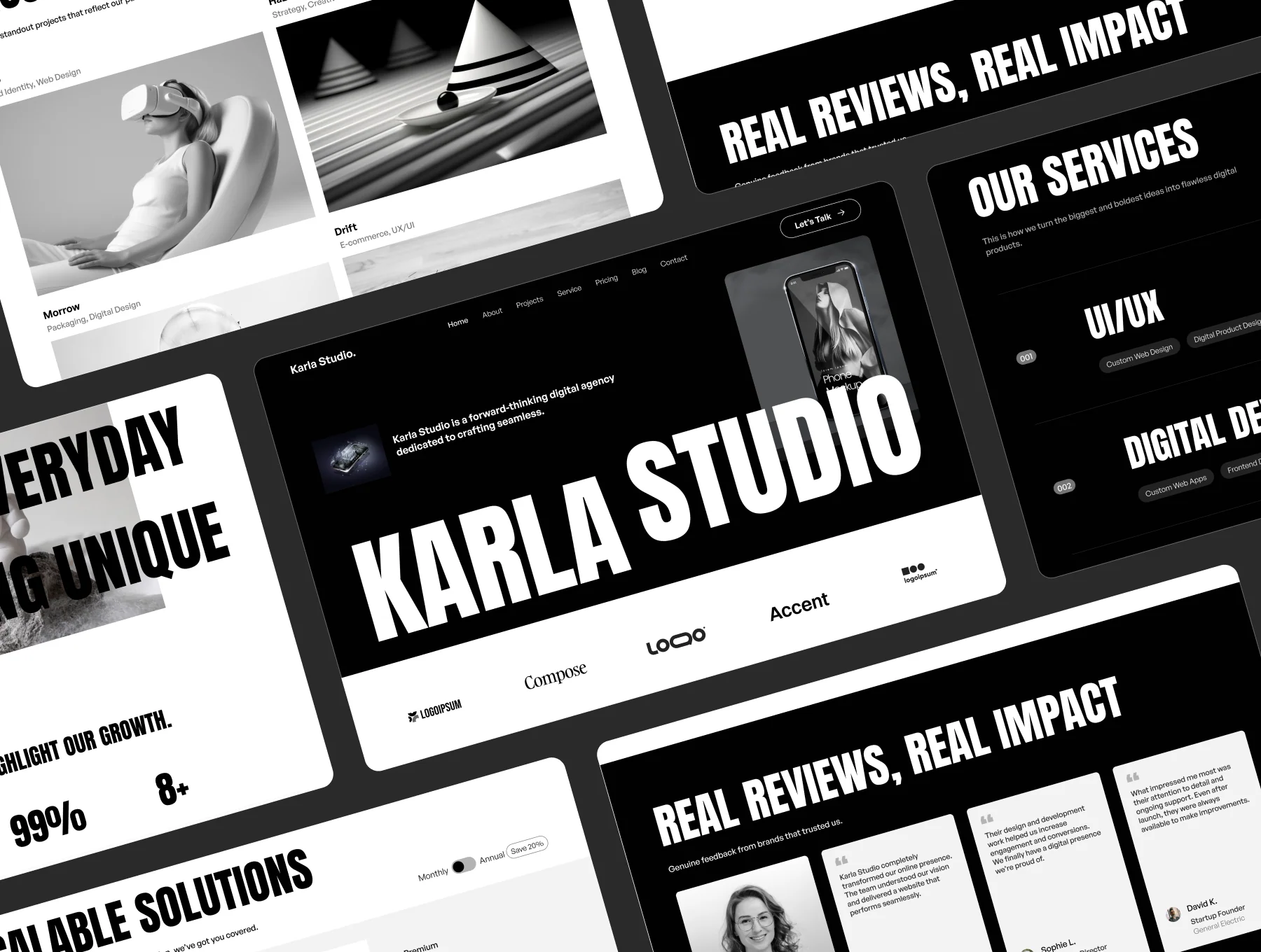 Karla - Creative Studio Website Template UI Kit 3