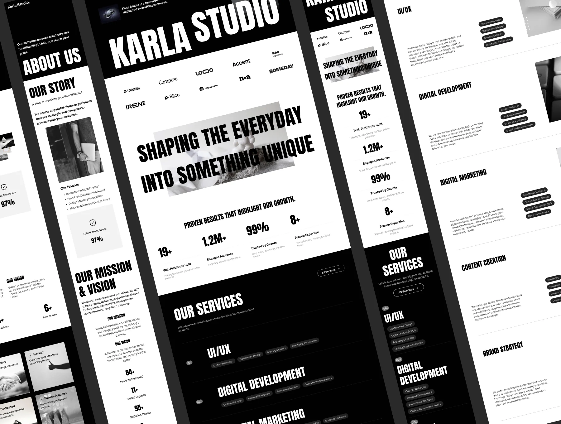 Karla - Creative Studio Website Template UI Kit 4