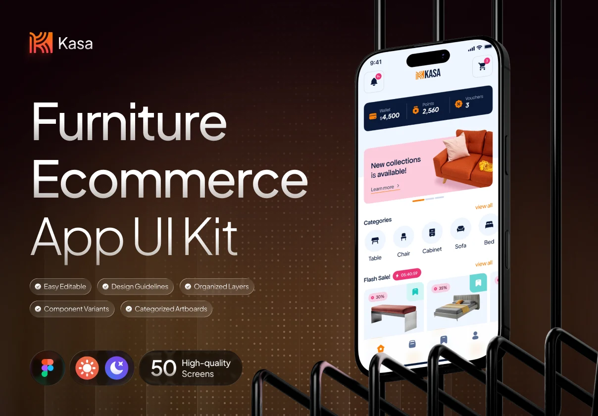 Kasa - Furniture Ecommerce App UI Kit