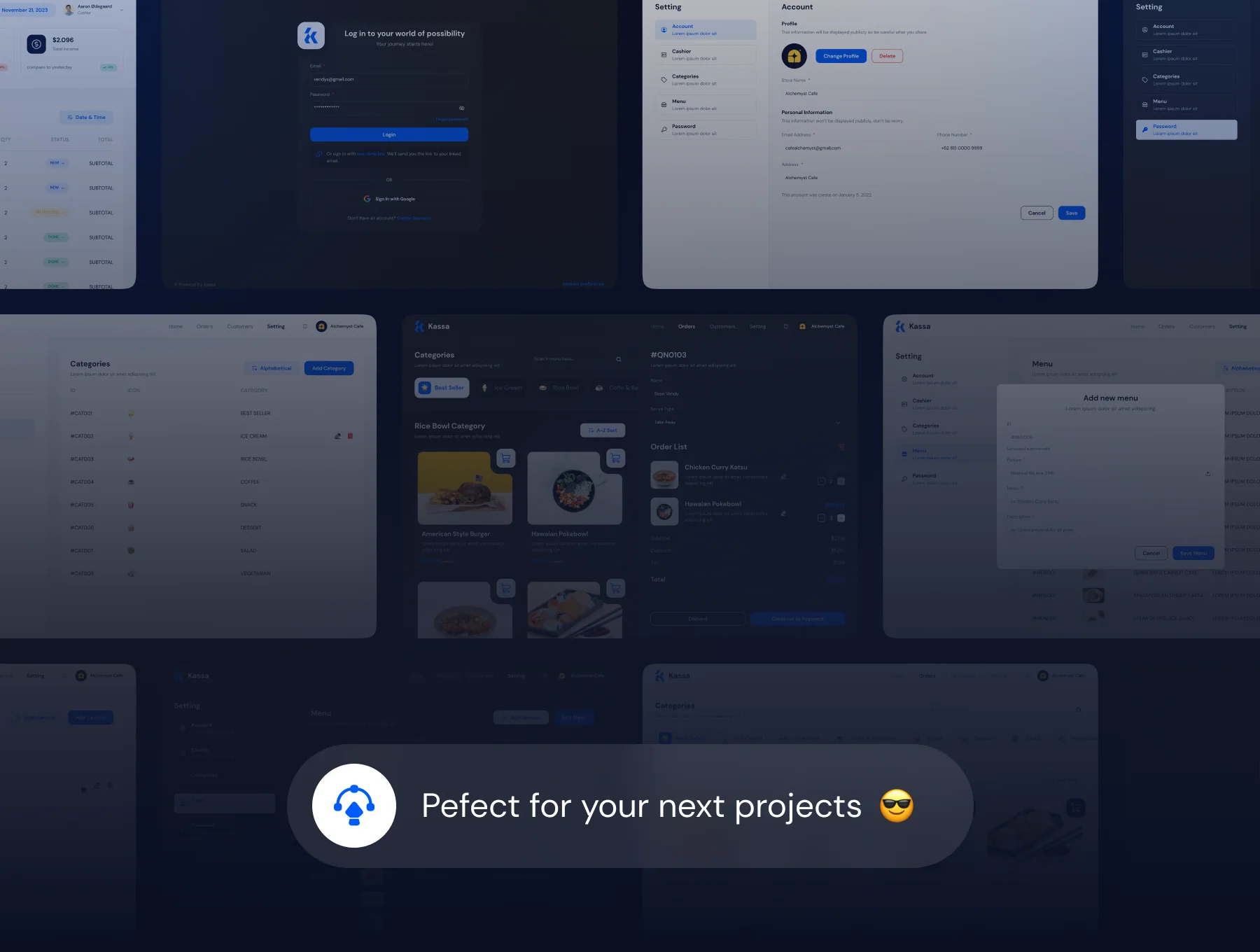 Kassa - POS Dashboard UI KIT 5