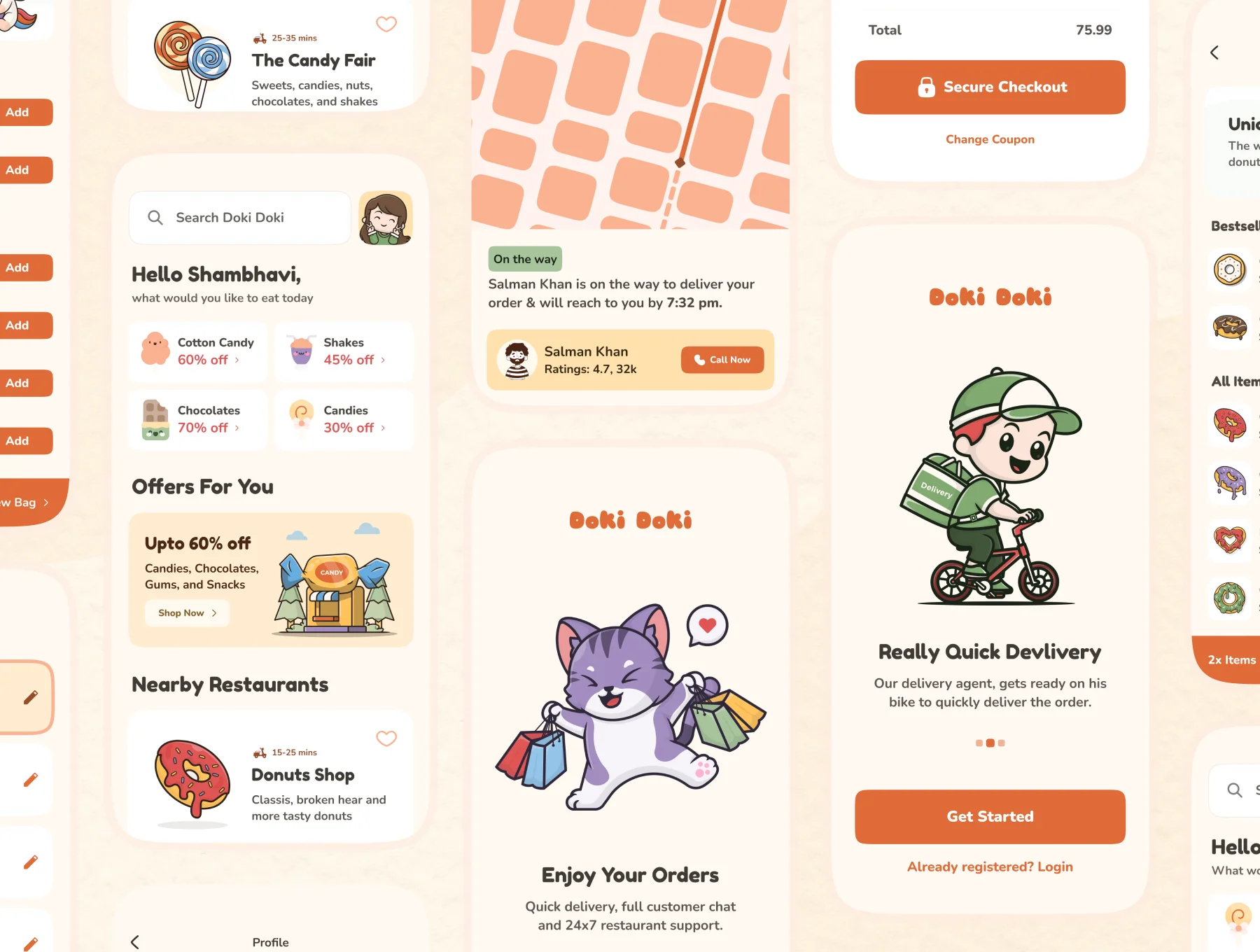 Kawaii Candy Shopping UI Kit 2