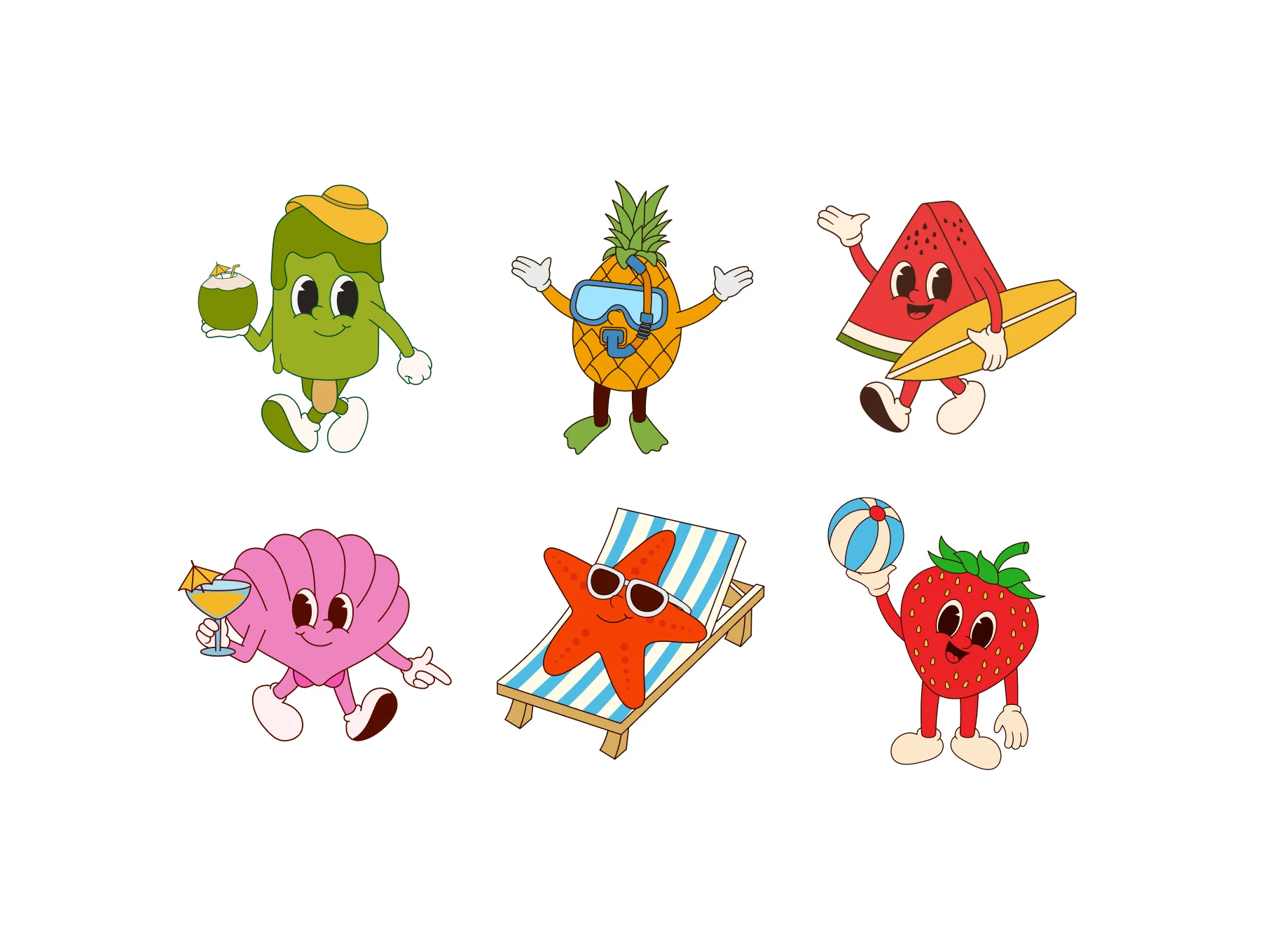 Kawaii Summer Illustration Set 6