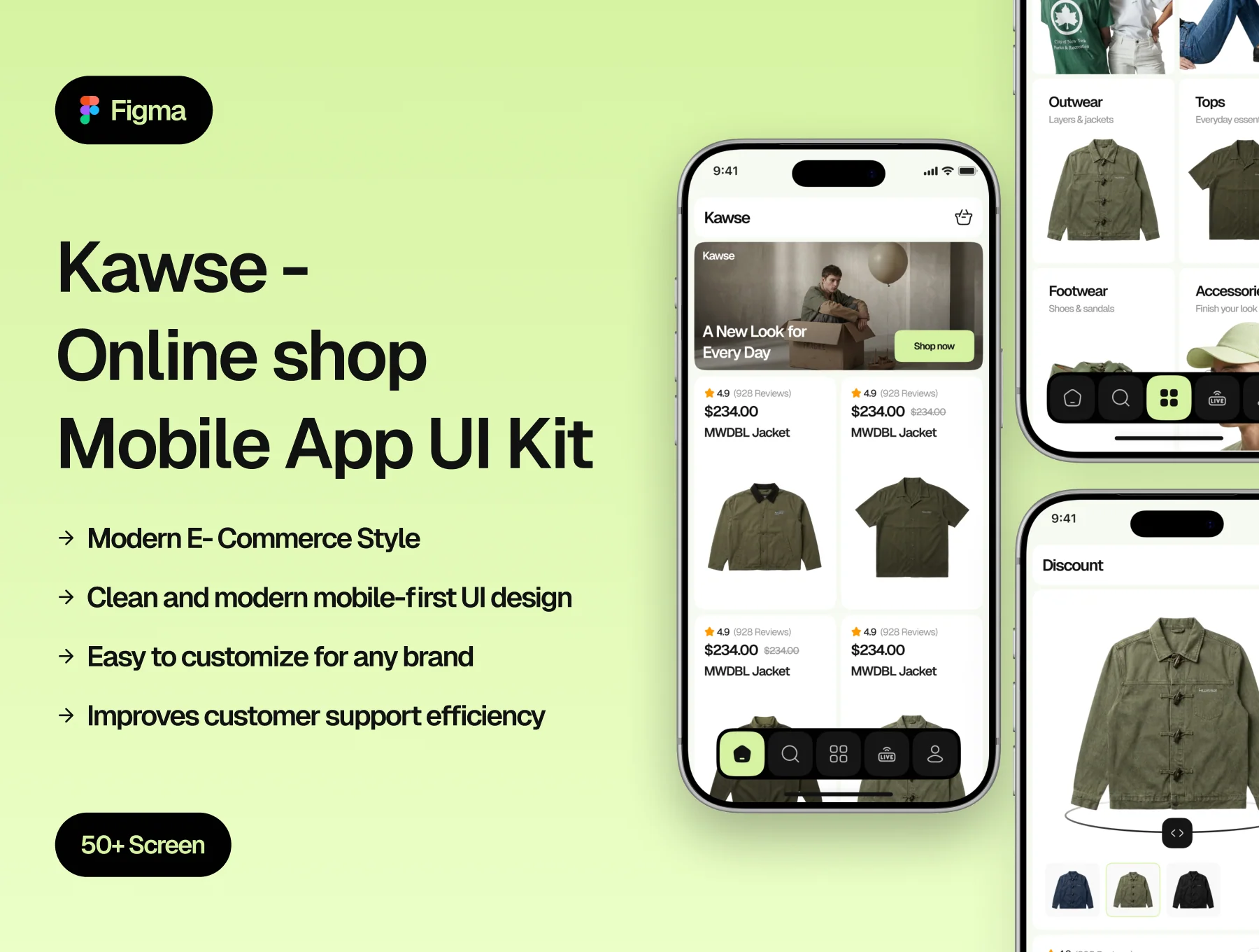 Kawse - Online shop Mobile UI Kit