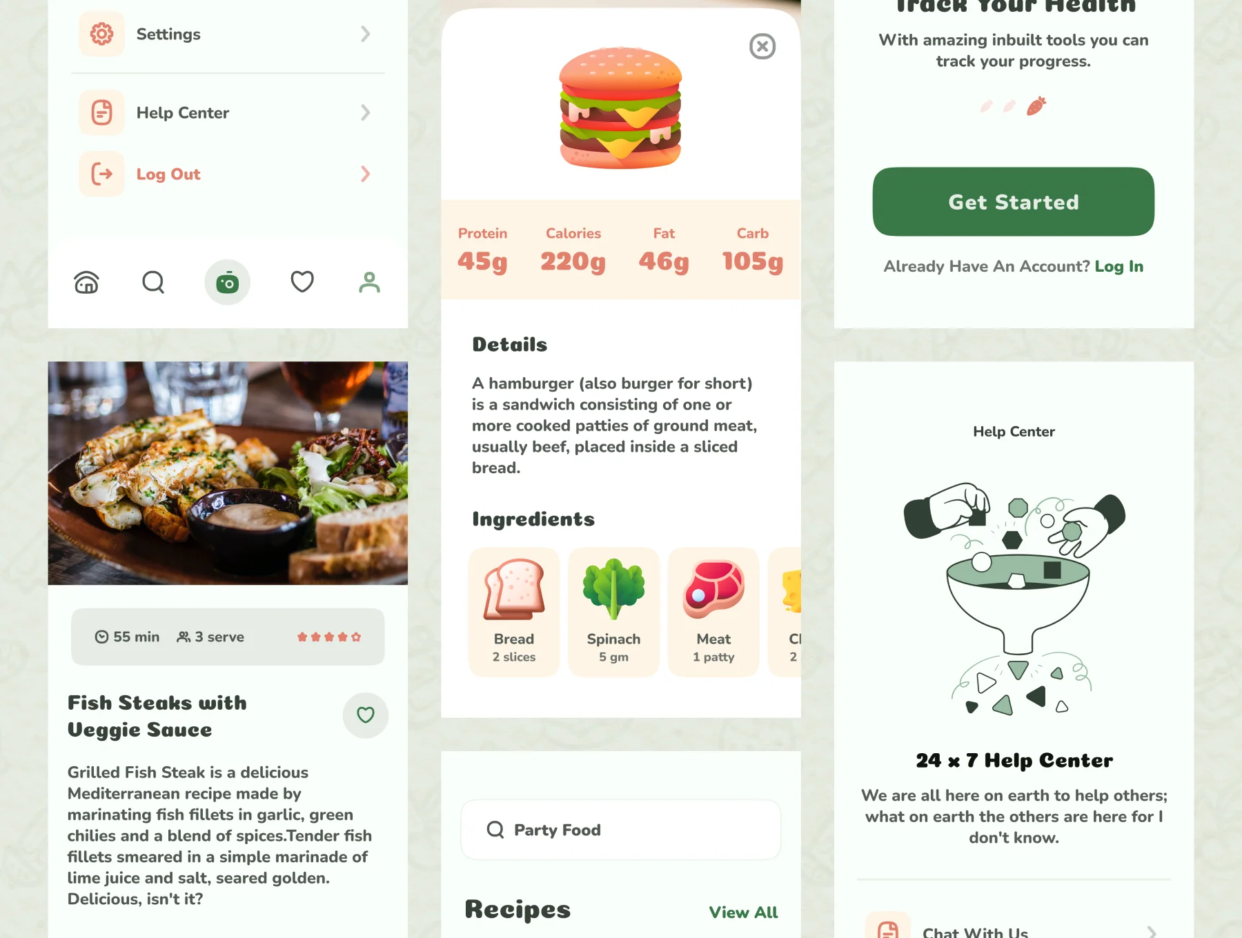 kcal - Nutrition App UI Kit 6