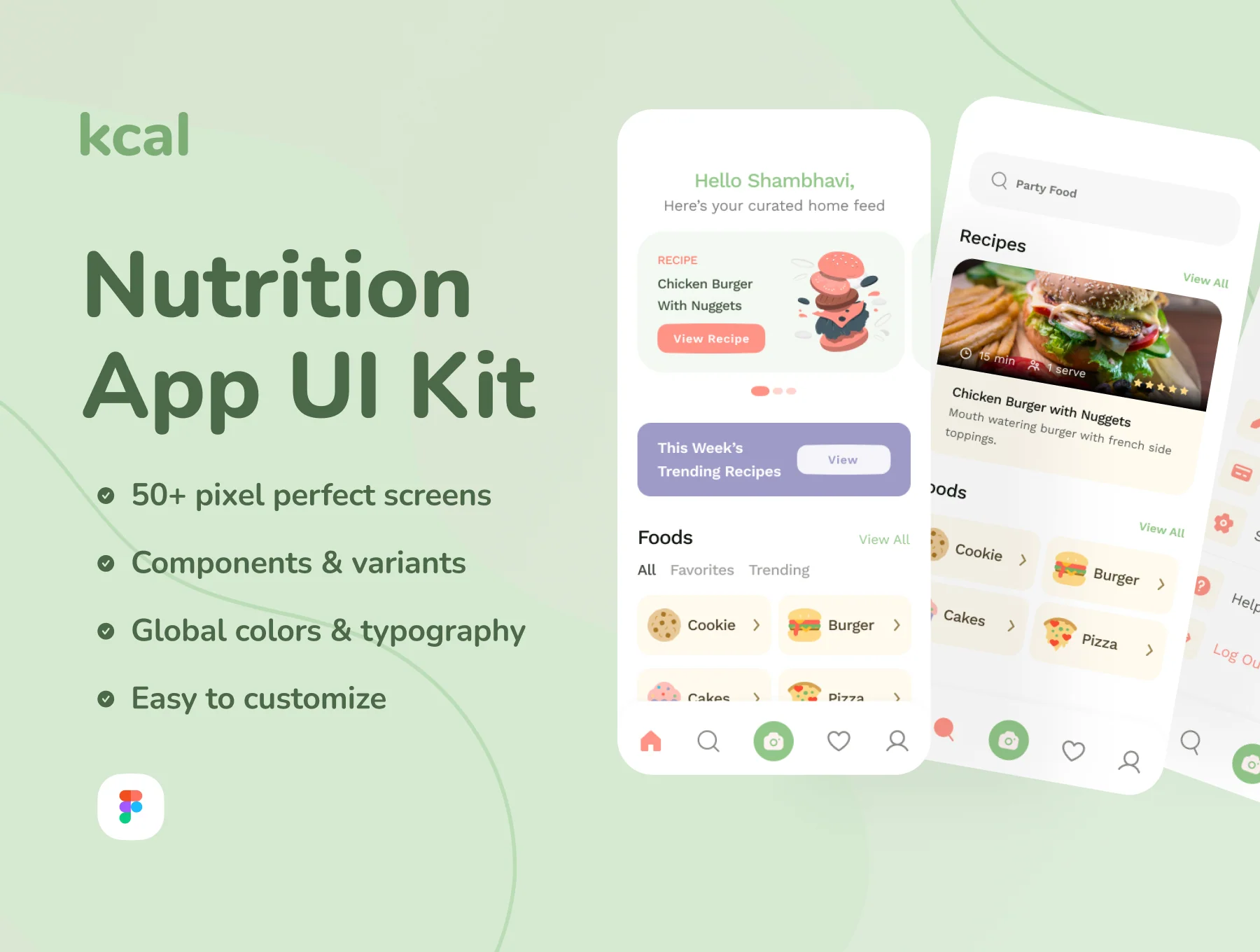 kcal - Nutrition App UI Kit
