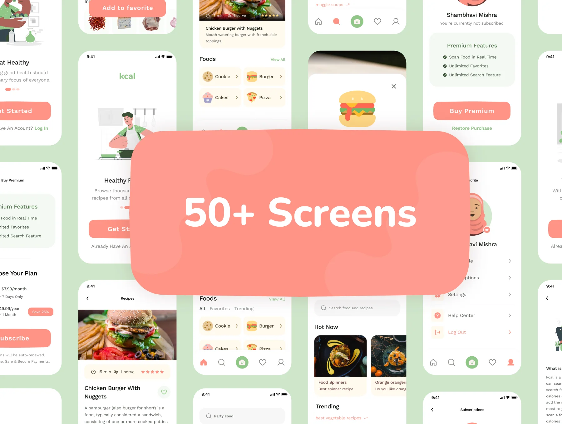 kcal - Nutrition App UI Kit 5