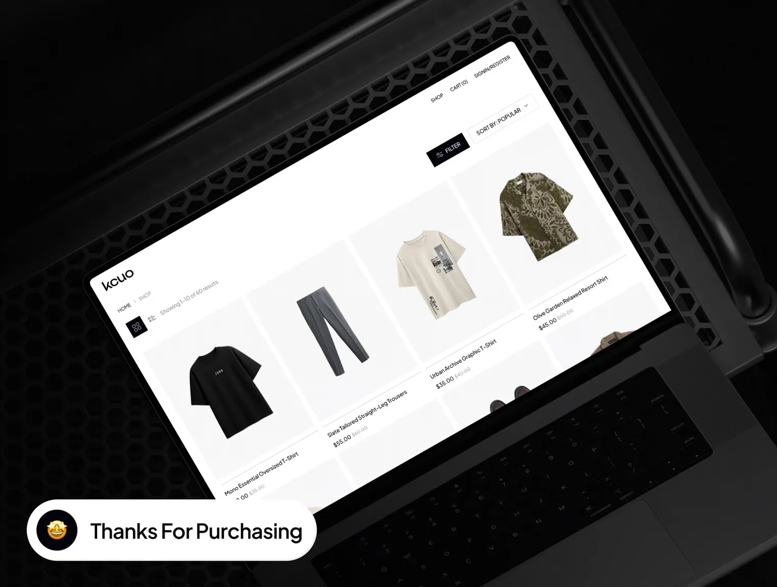 kcuo - Fashion Ecommerce Website UI Kit 10