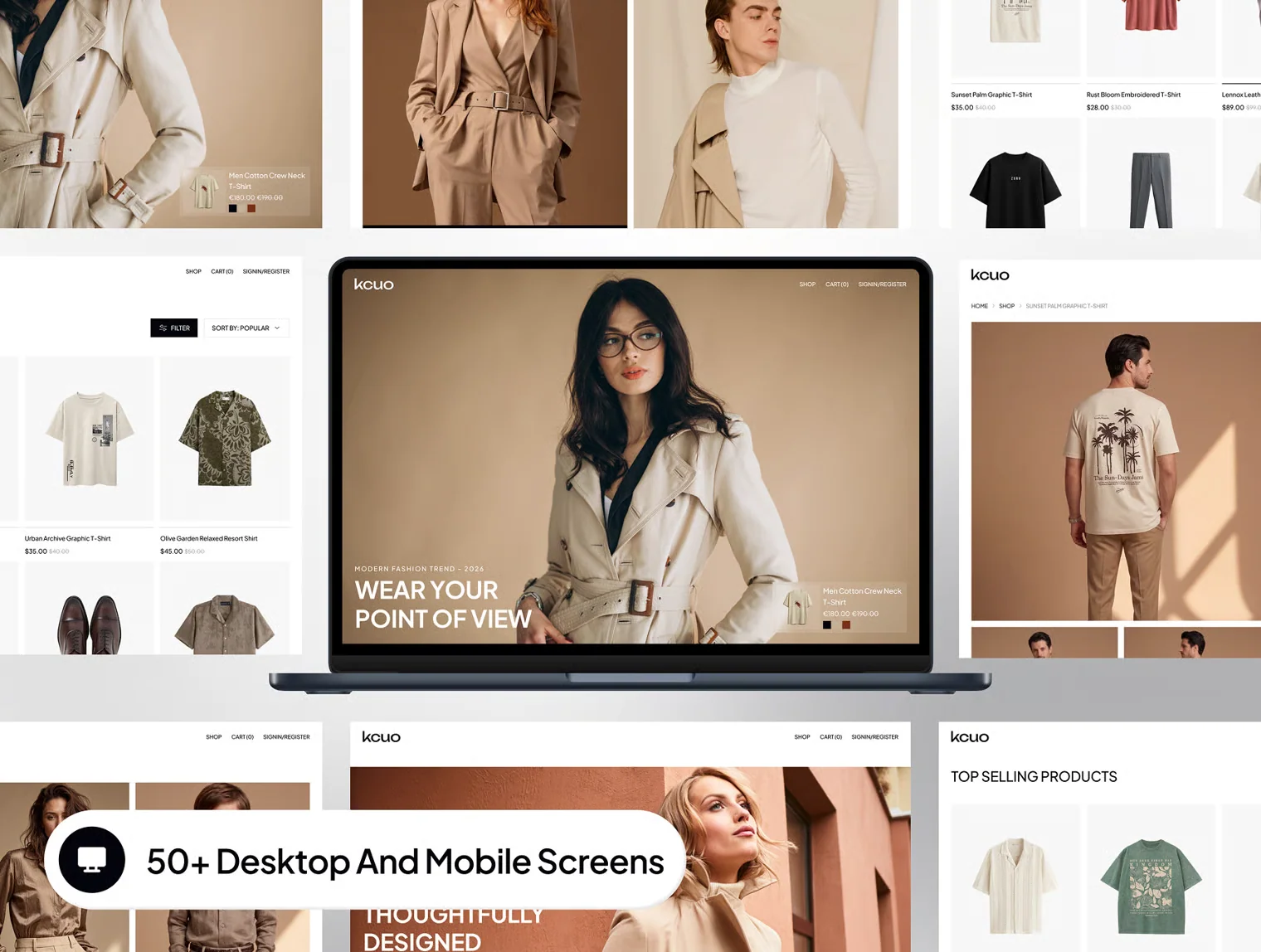 kcuo - Fashion Ecommerce Website UI Kit 3