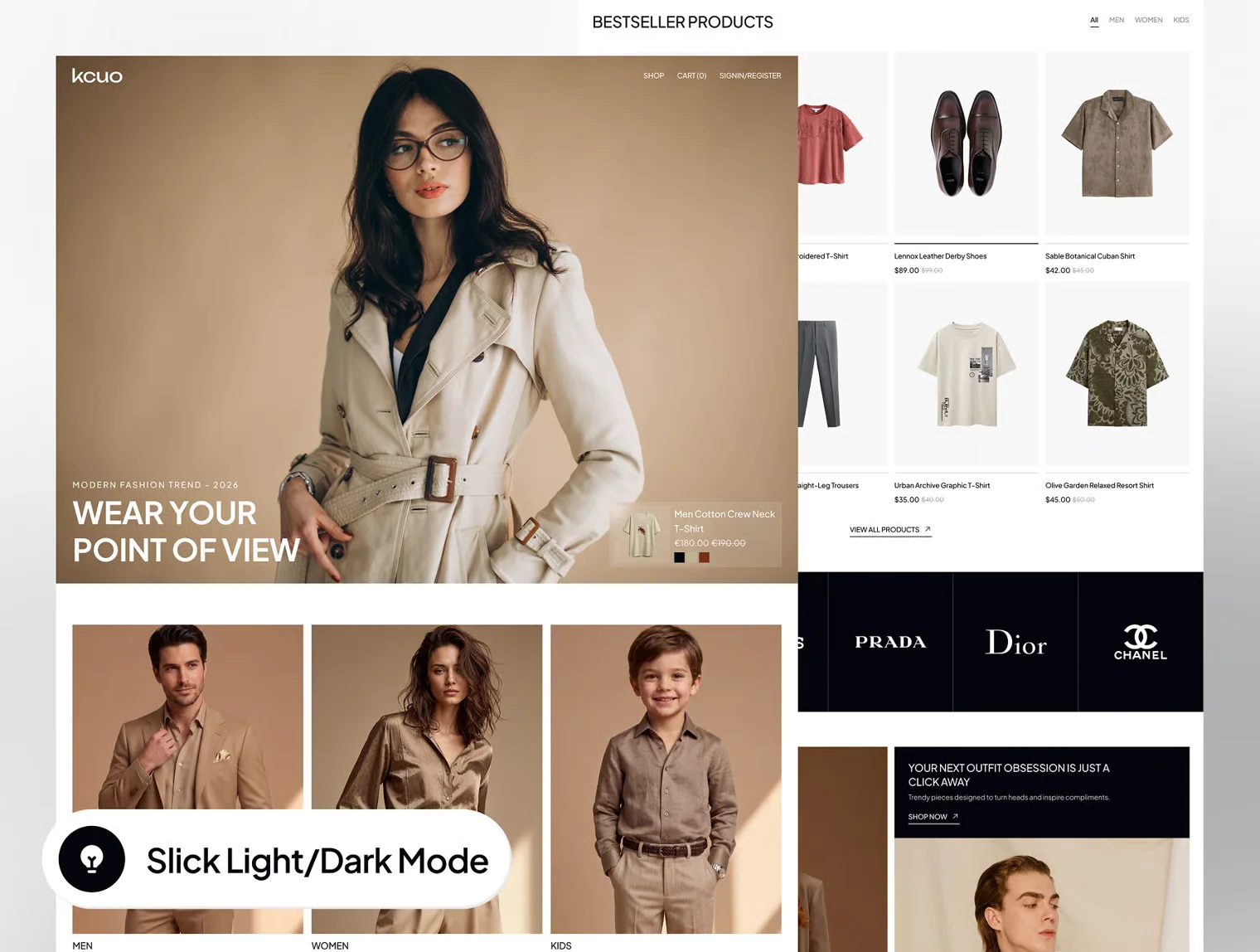 kcuo - Fashion Ecommerce Website UI Kit 4