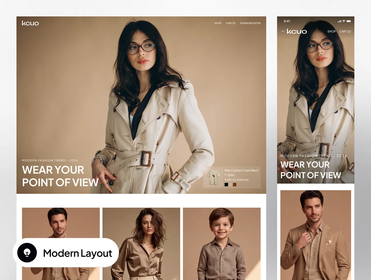kcuo - Fashion Ecommerce Website UI Kit 8