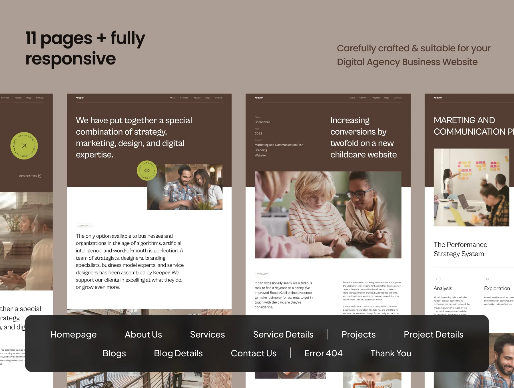Keeper - Digital agency coded website 2