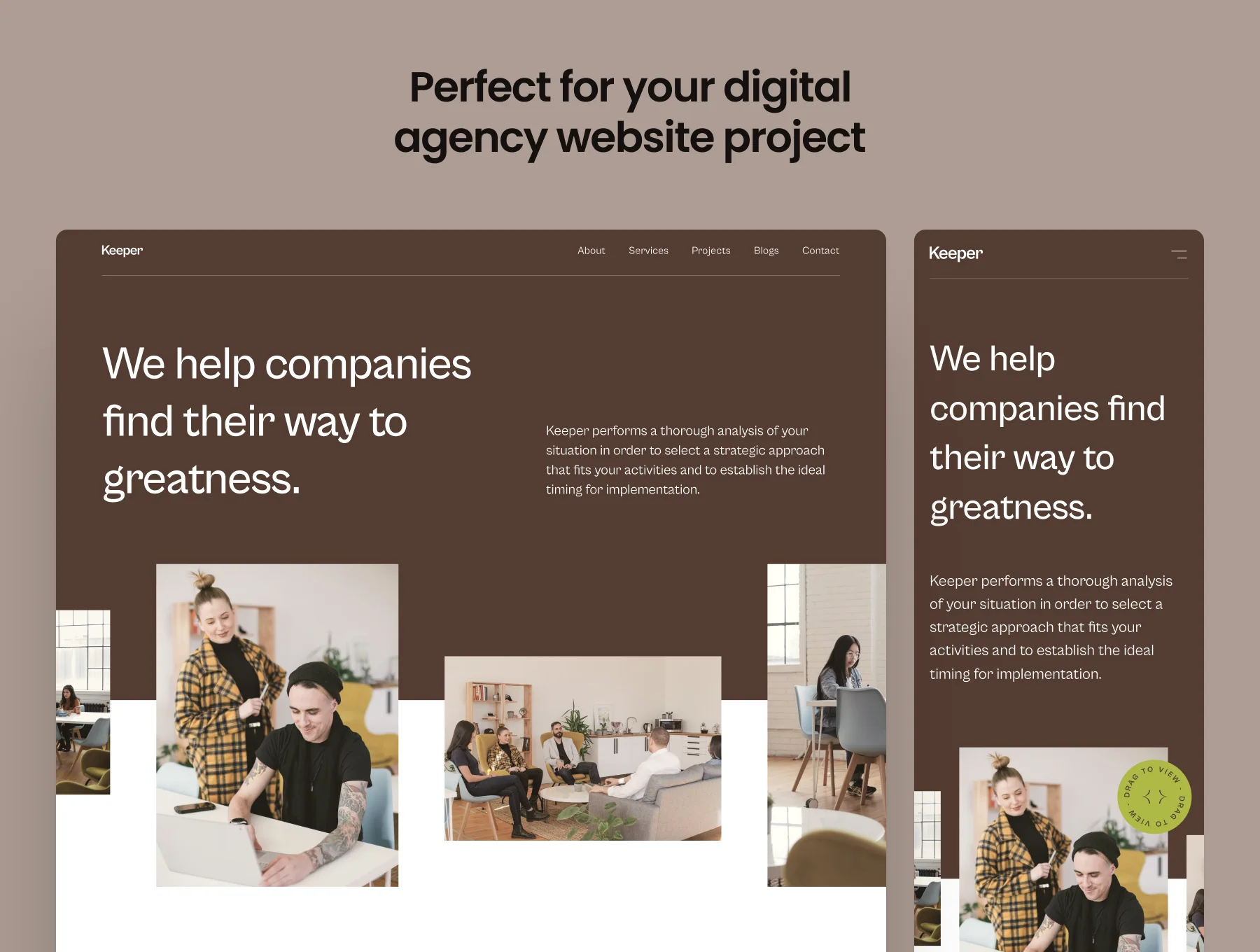 Keeper - Digital agency coded website 3
