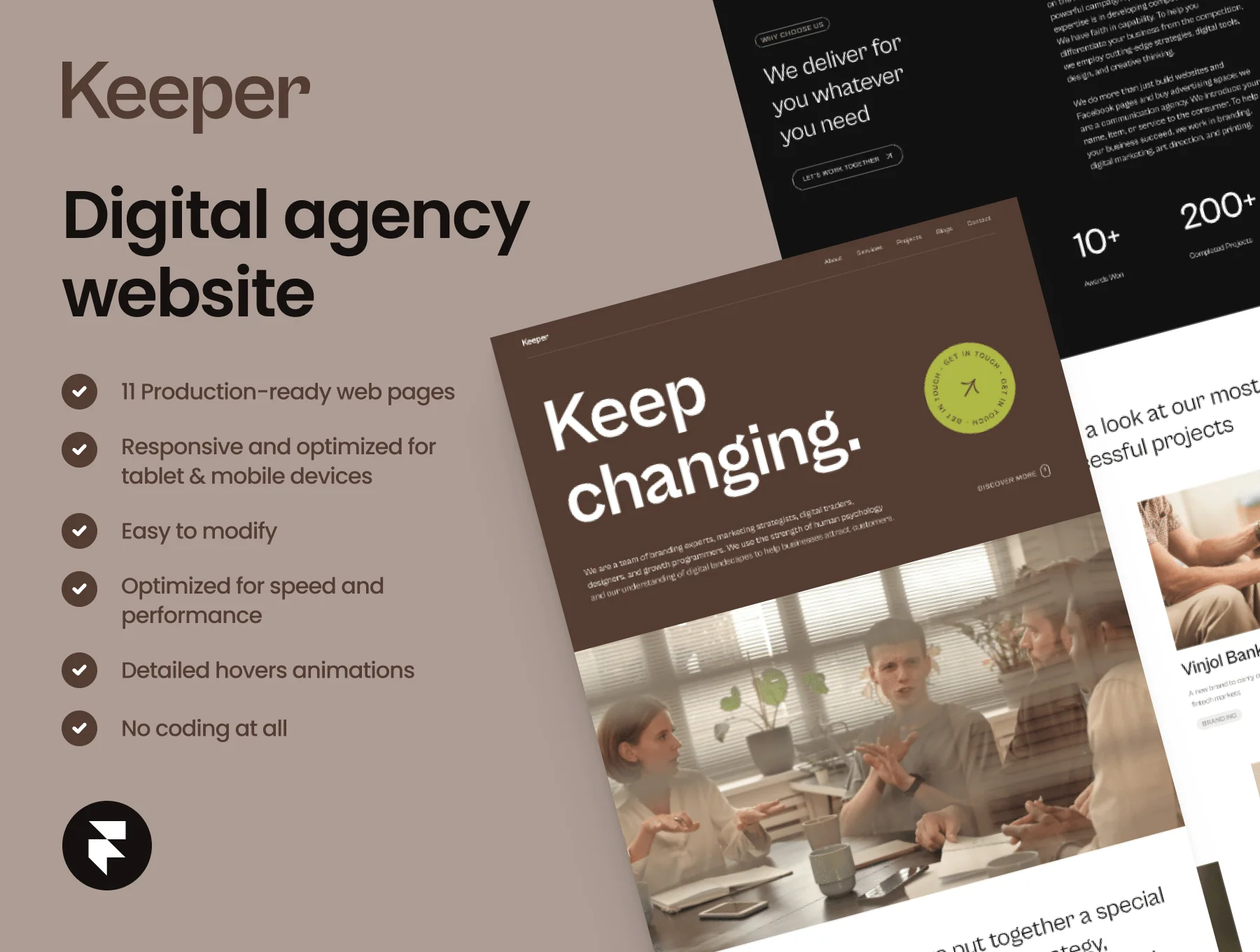 Keeper - Digital agency website for Framer