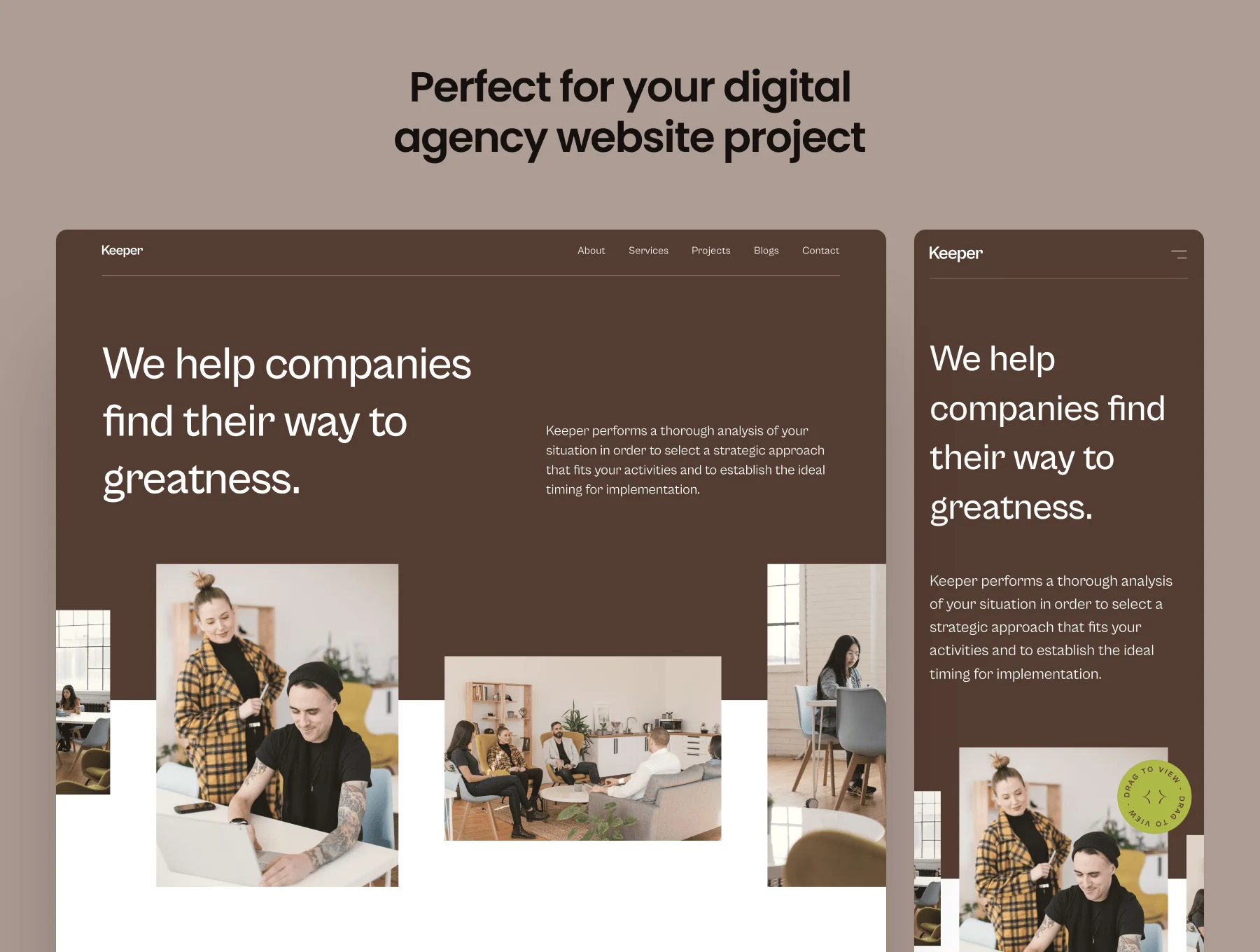 Keeper - Digital agency website for Framer 3