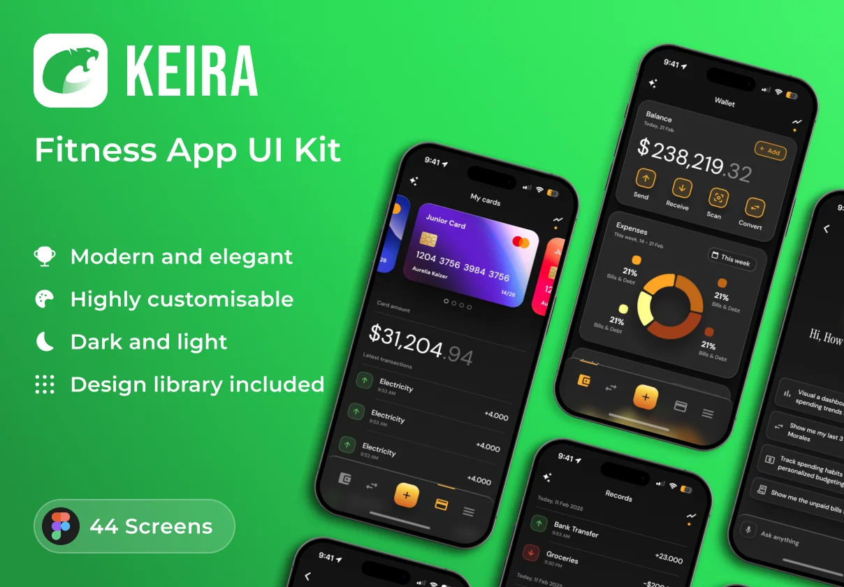 Keira - Fitness Mobile UI Kit
