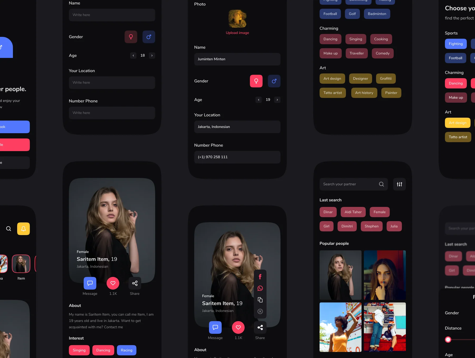 Kencandate - Dating mobile apps UI Kits for Iphone X 3