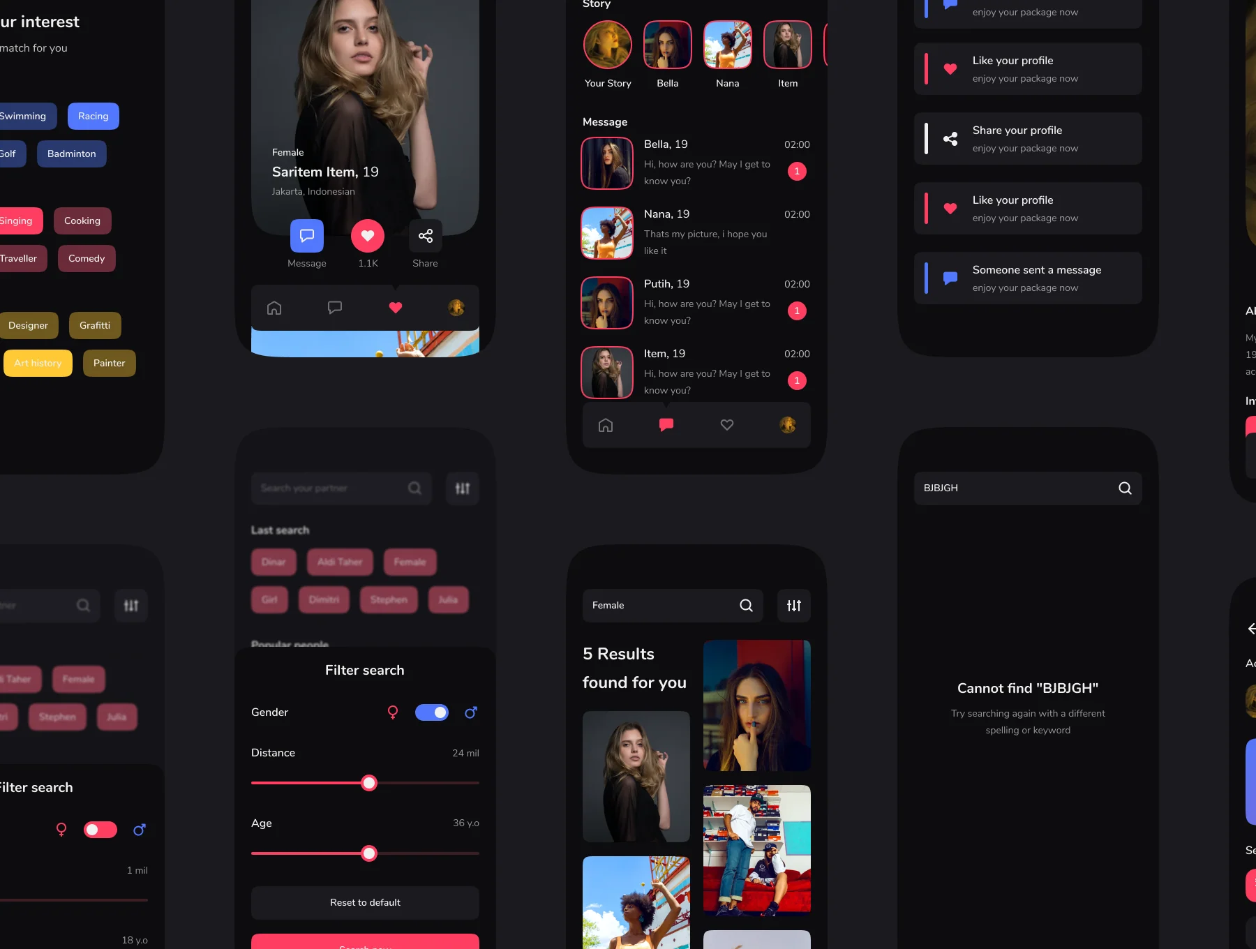 Kencandate - Dating mobile apps UI Kits for Iphone X 4