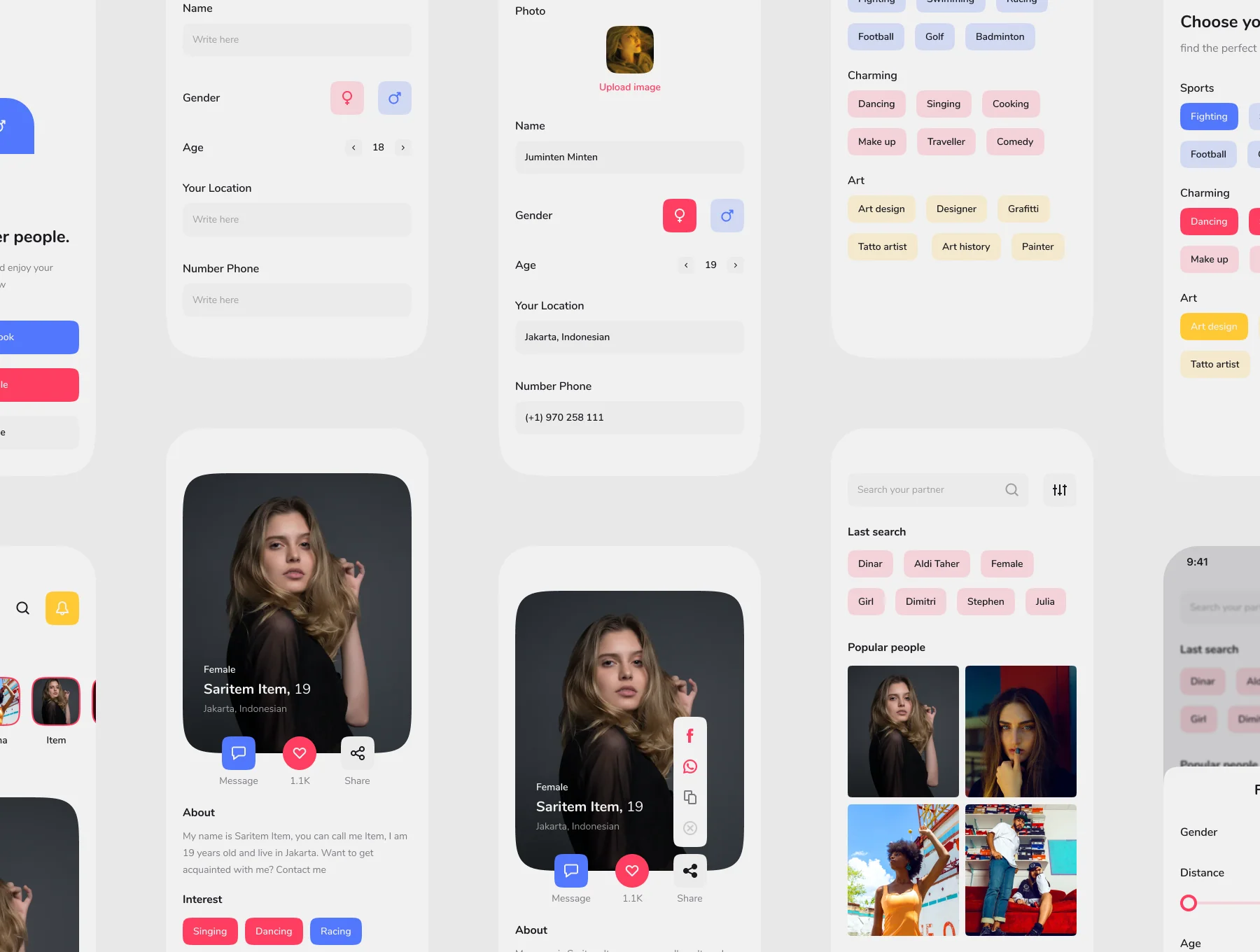 Kencandate - Dating mobile apps UI Kits for Iphone X 5