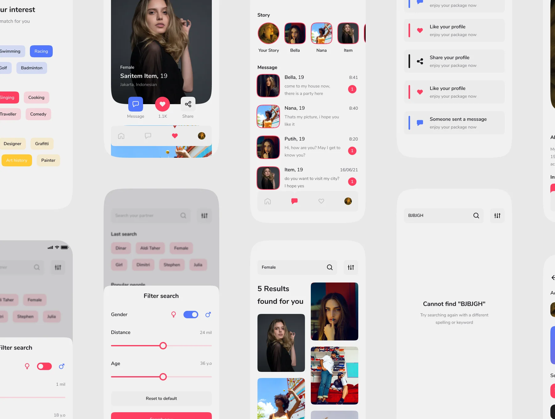 Kencandate - Dating mobile apps UI Kits for Iphone X 6