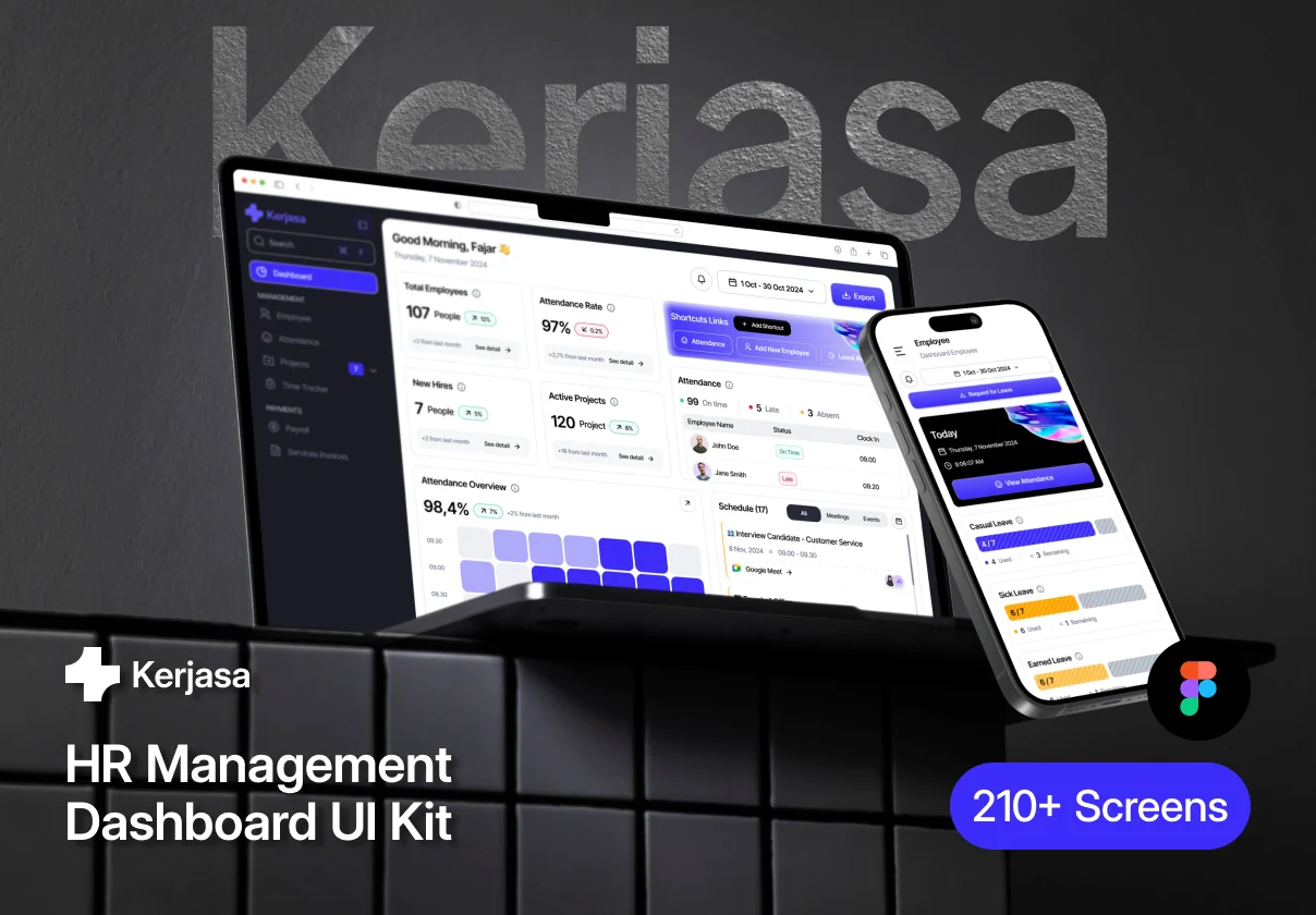 Kerjasa - HR Management Dashboard UI Kit