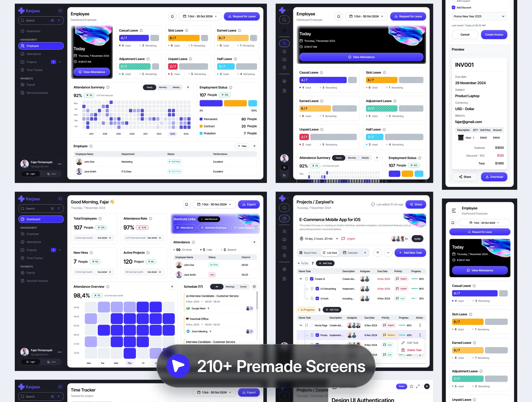 Kerjasa - HR Management Dashboard UI Kit 2