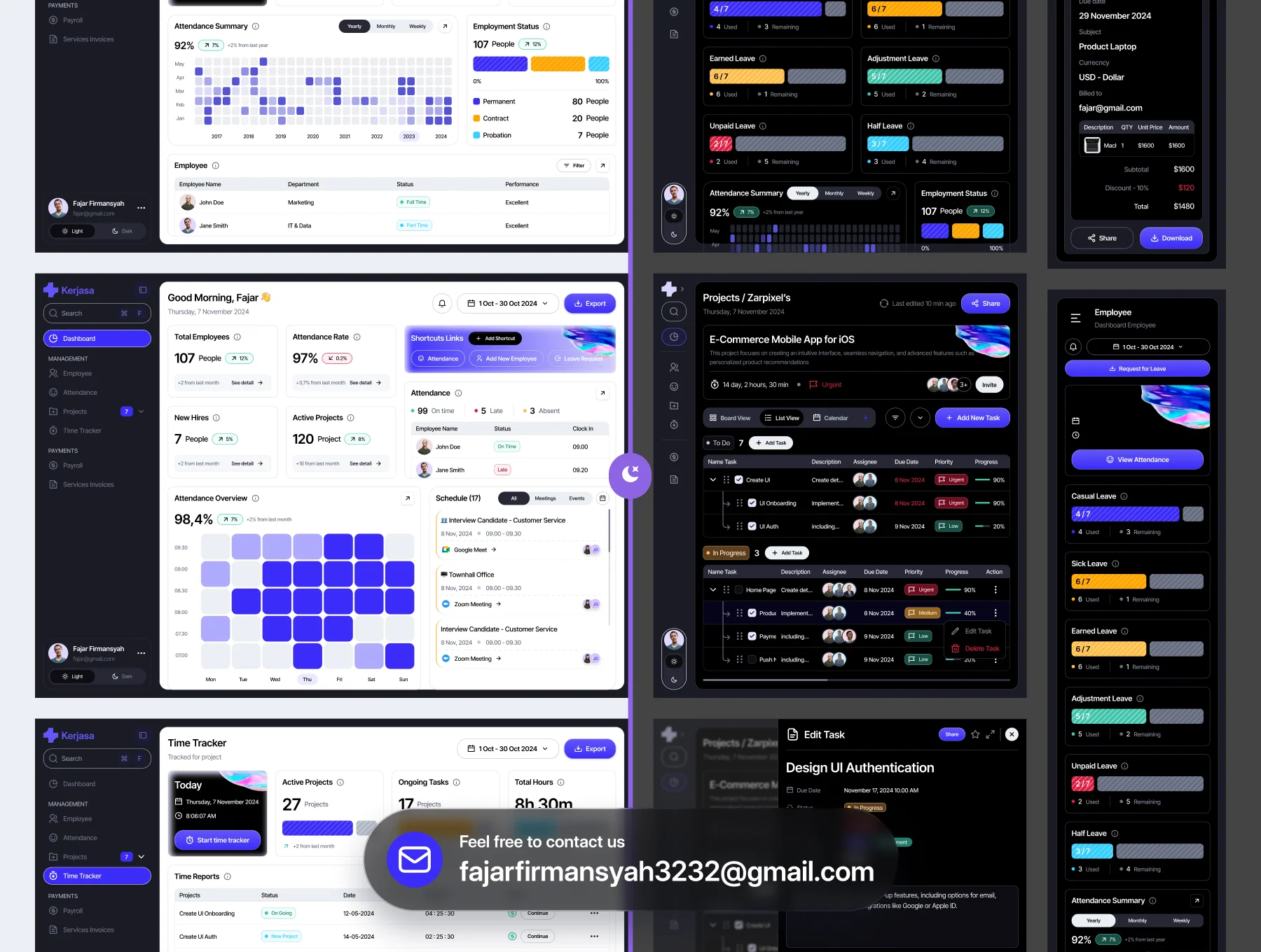 Kerjasa - HR Management Dashboard UI Kit 8