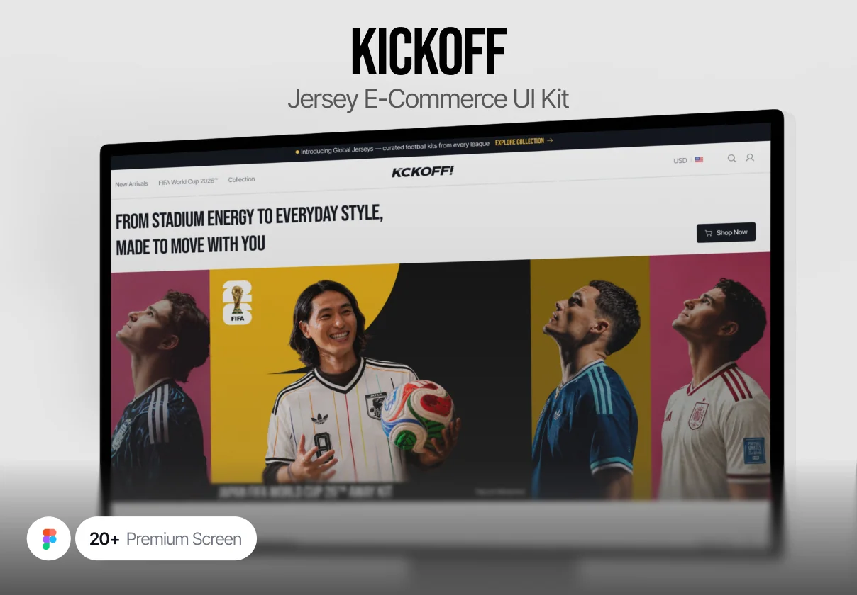 KICKOFF - Jersey E-Commerce UI Kit
