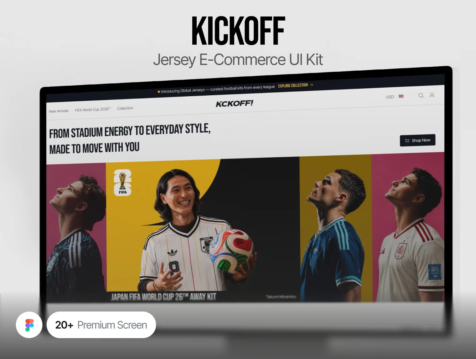 KICKOFF - Jersey E-Commerce UI Kit