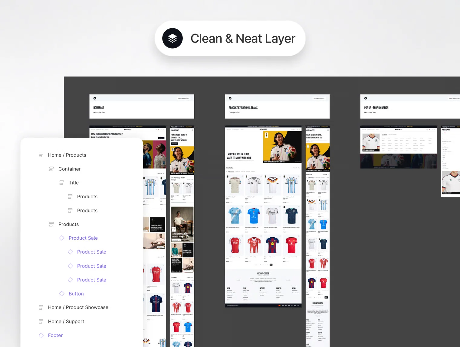 KICKOFF - Jersey E-Commerce UI Kit 3