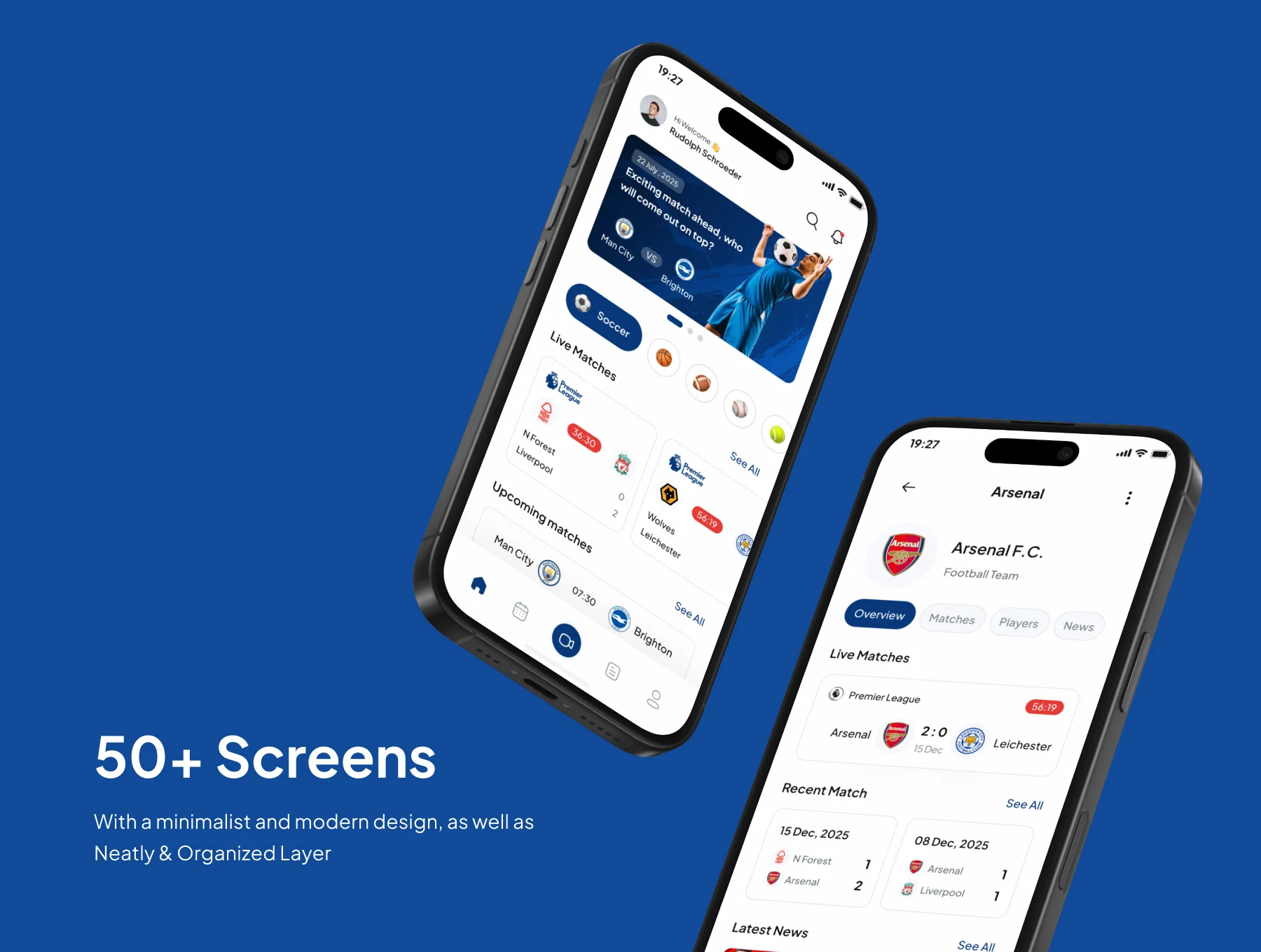 Kickster - Live Score and News Sport App UI Kits 3