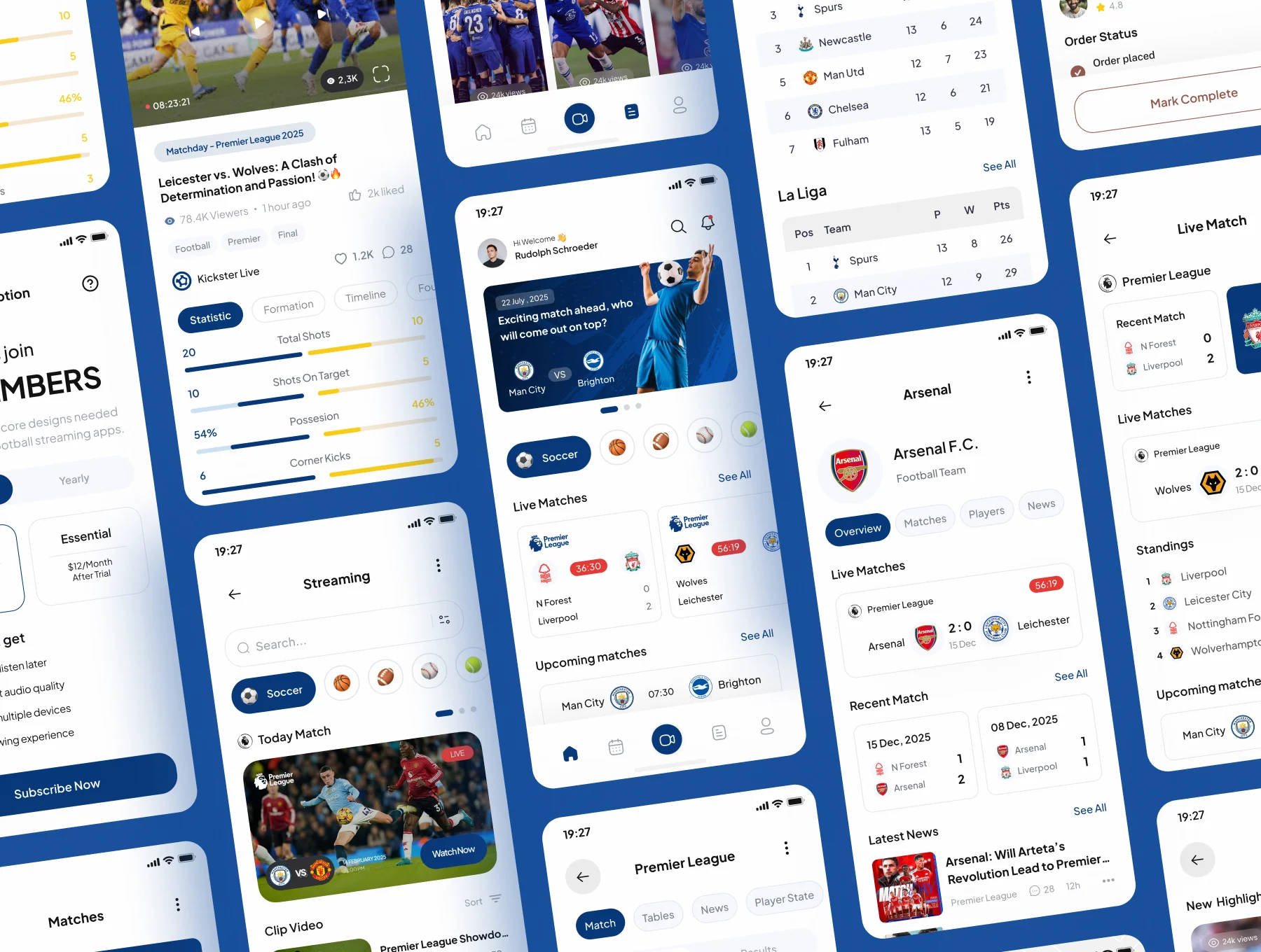 Kickster - Live Score and News Sport App UI Kits 5