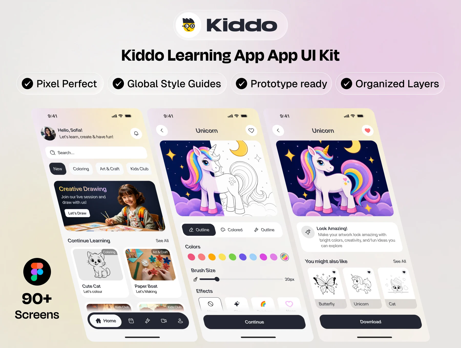 Kiddo Learning App App UI Kit