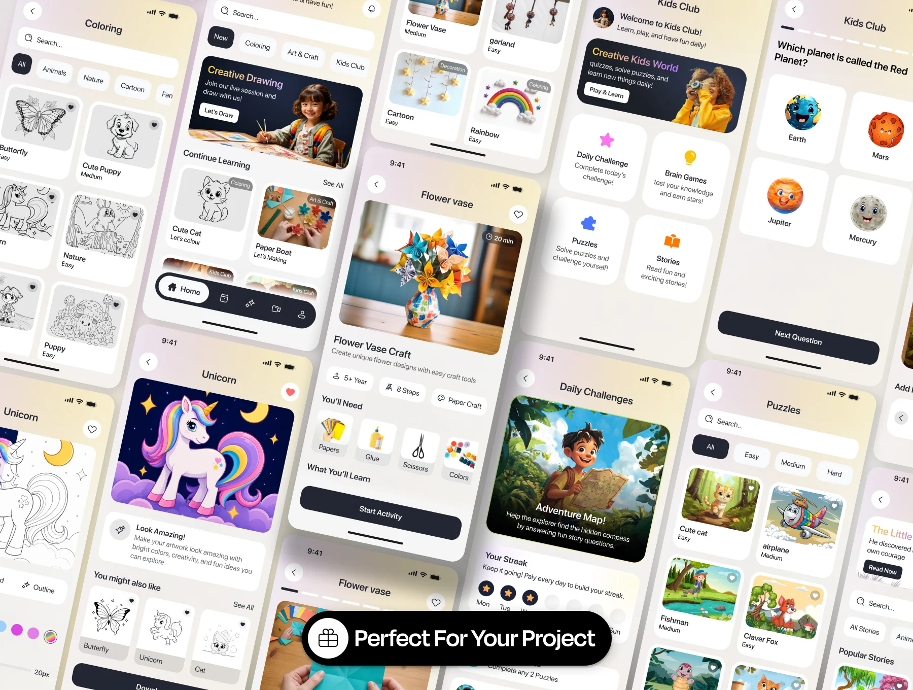 Kiddo Learning App App UI Kit 3