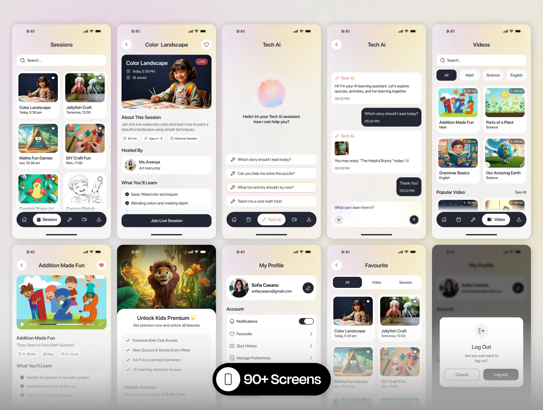 Kiddo Learning App App UI Kit 4