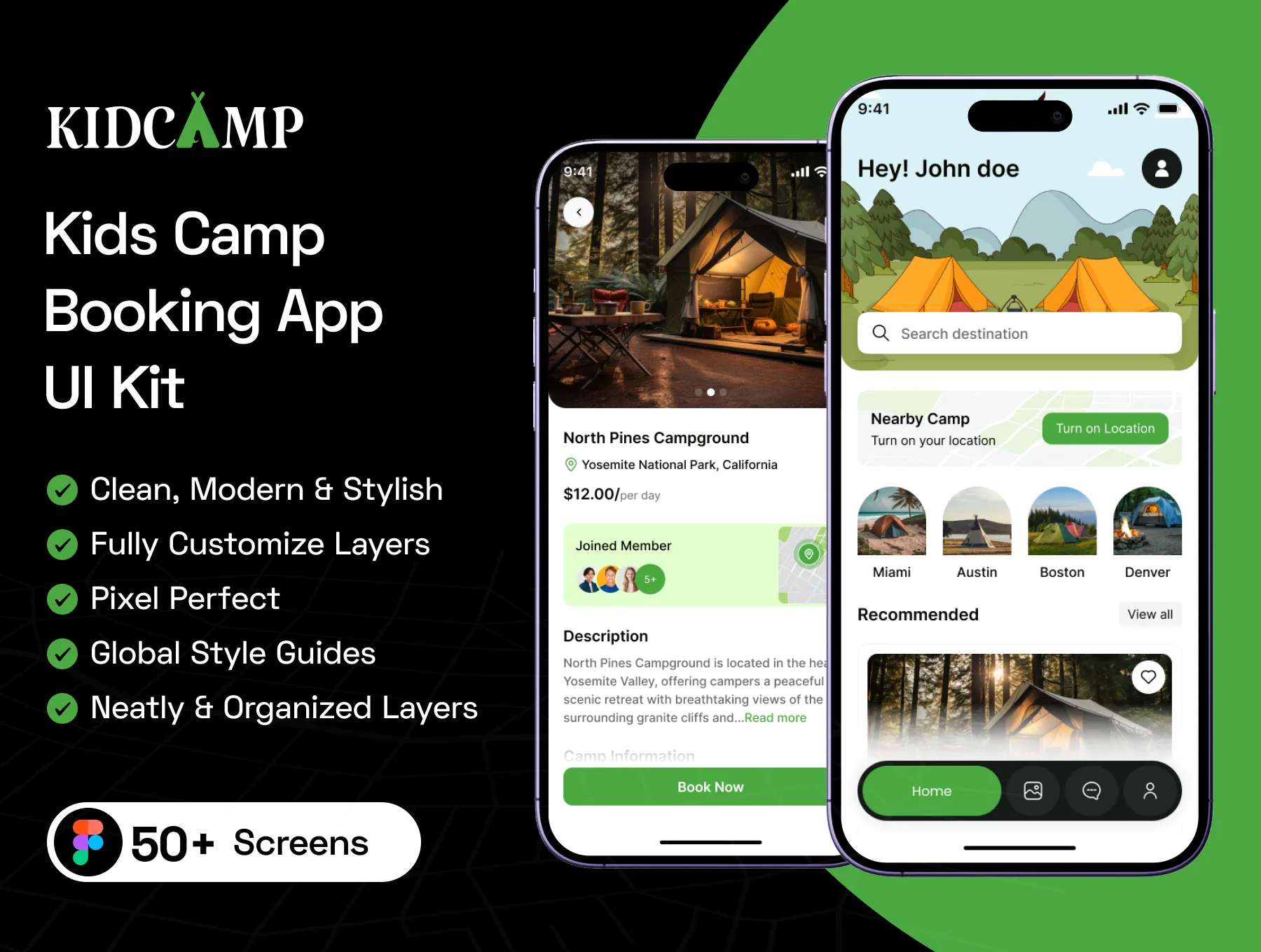 Kids Camp Booking App UI Kit