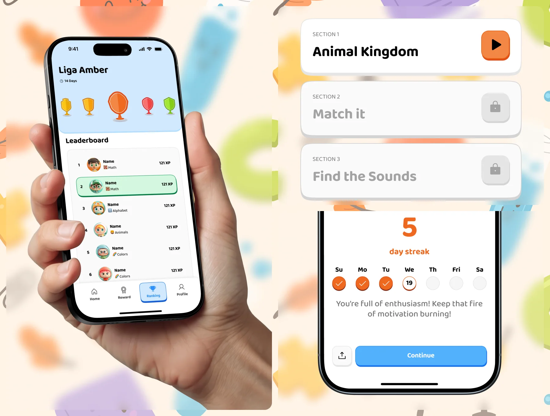 Kids Learning Games Mobile App UI Kit 7