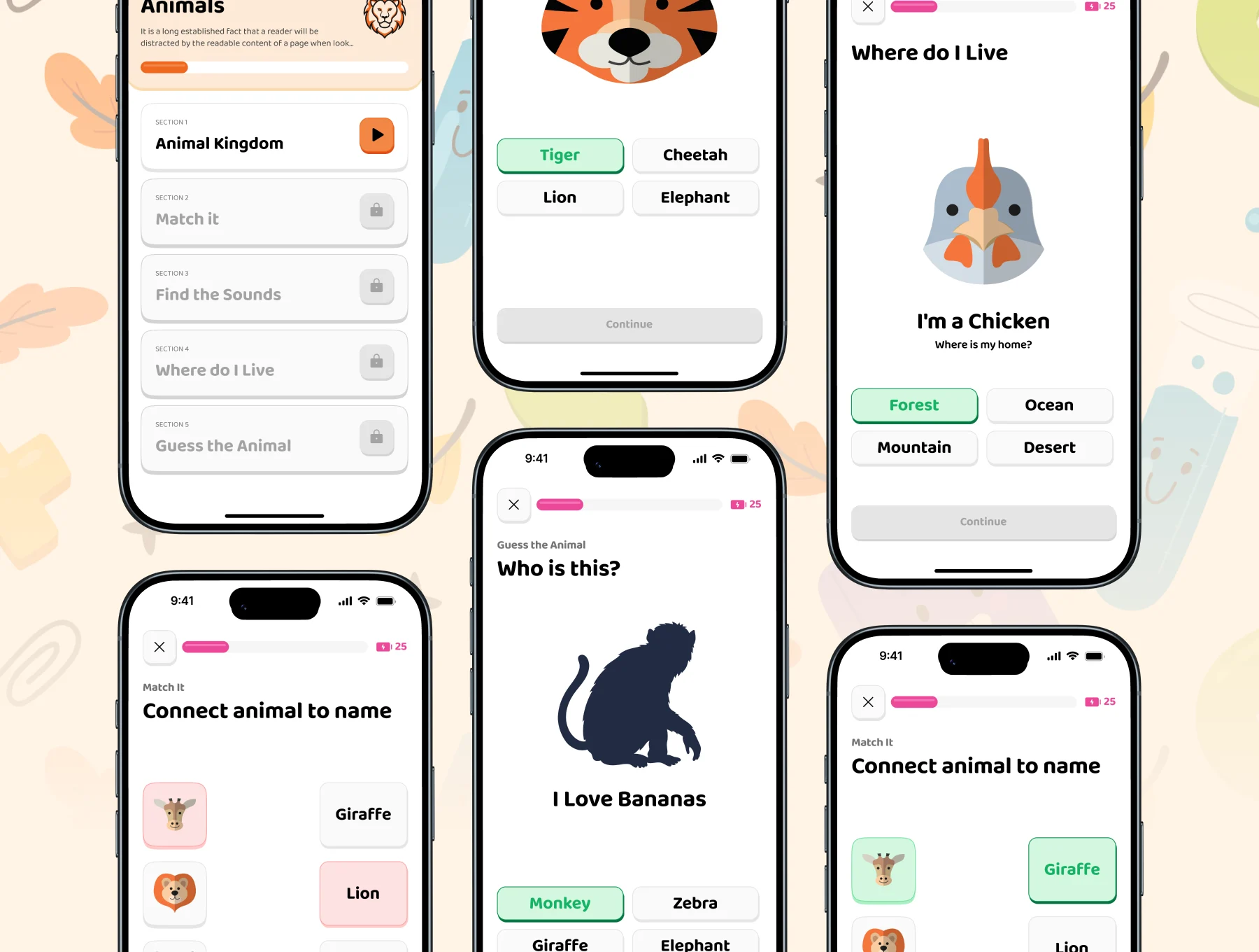 Kids Learning Games Mobile App UI Kit 8