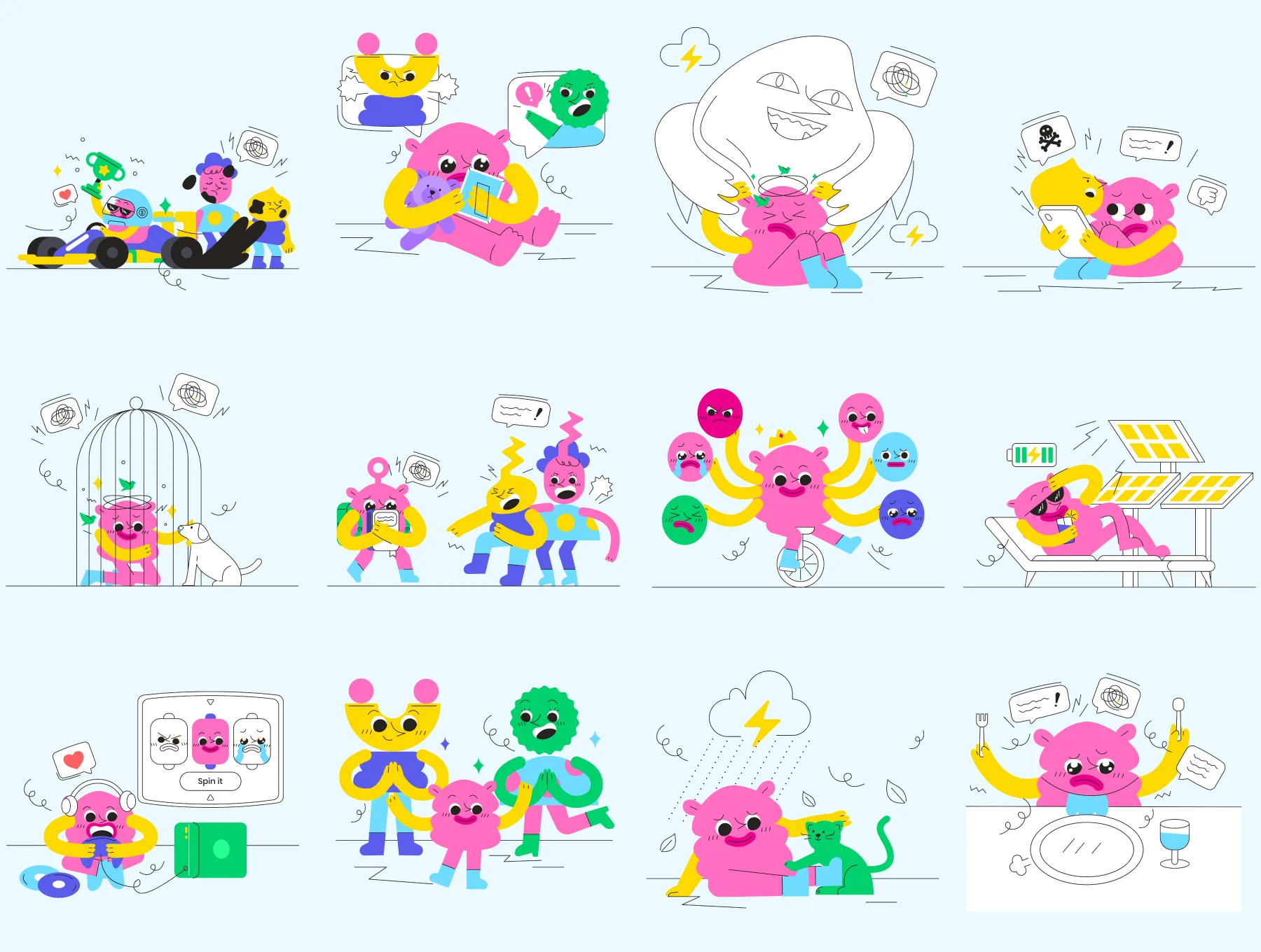 Kids mental Health and bullying illustration 7