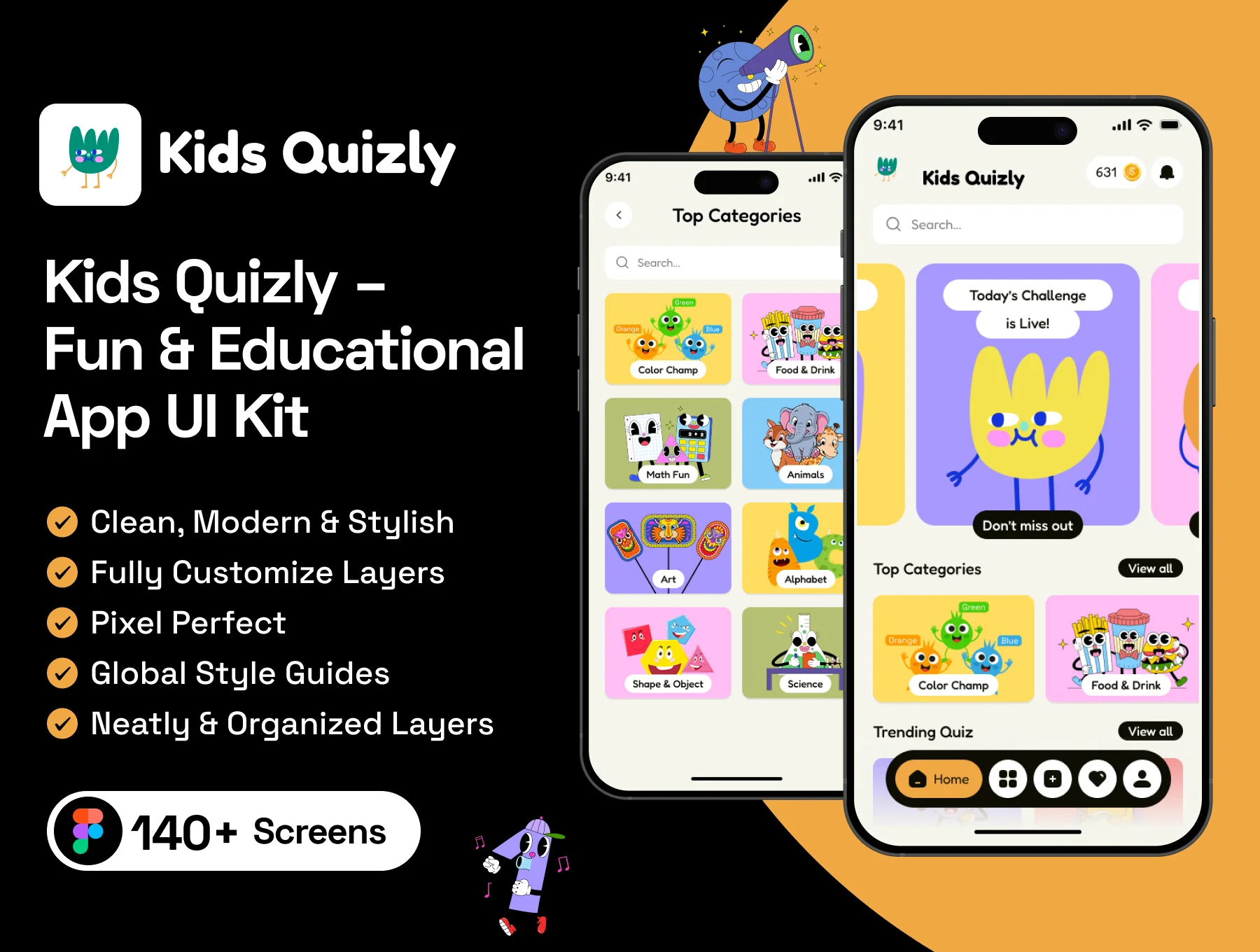Kids Quizly – Fun & Educational App UI Kit