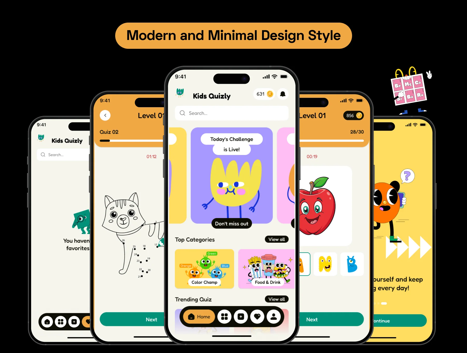 Kids Quizly – Fun & Educational App UI Kit 3