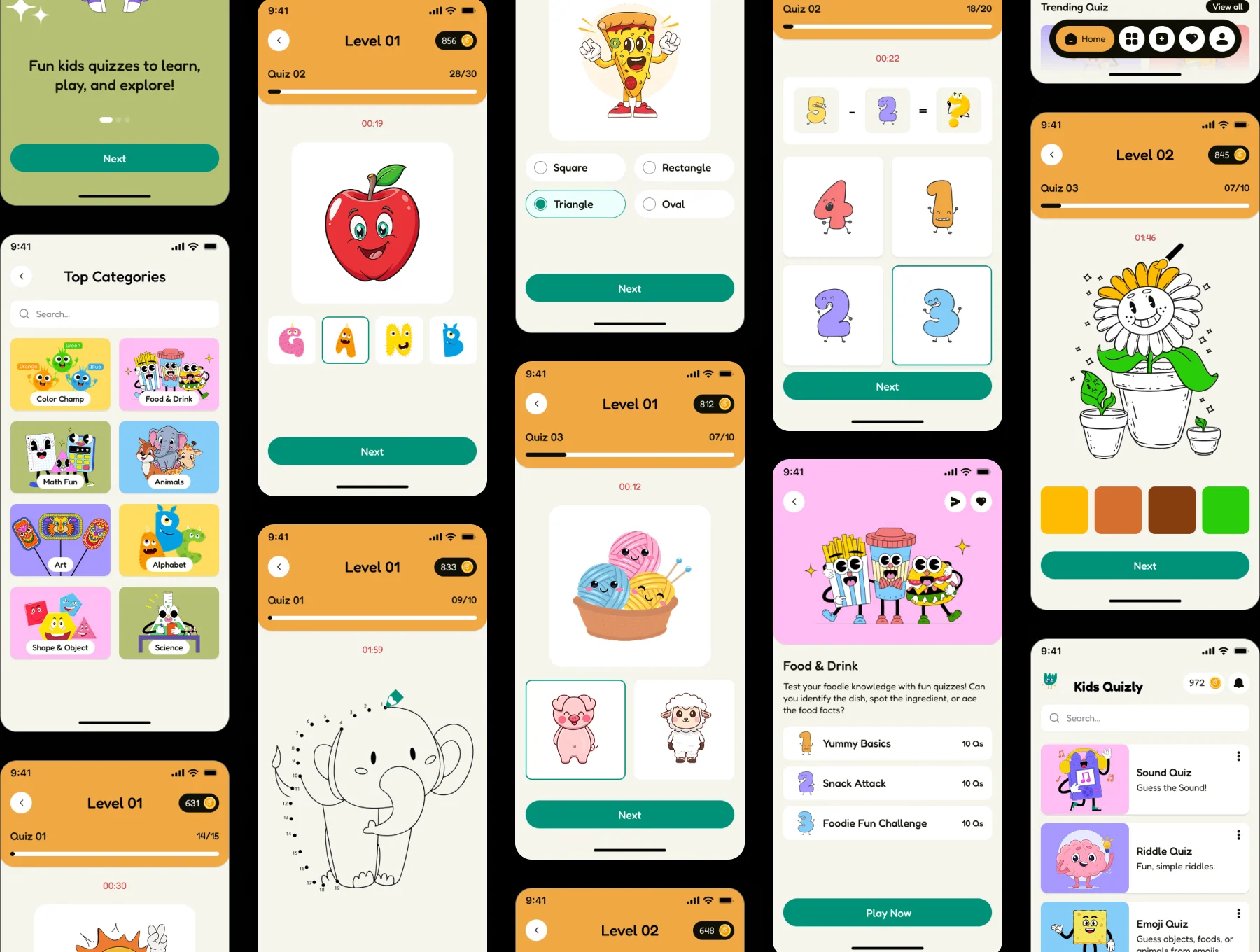 Kids Quizly – Fun & Educational App UI Kit 4