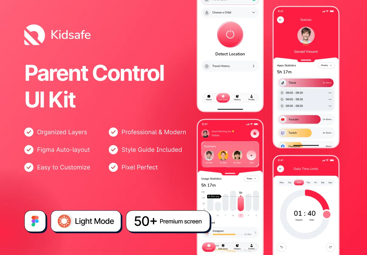 Kidsafe - Parent Control UI Kit