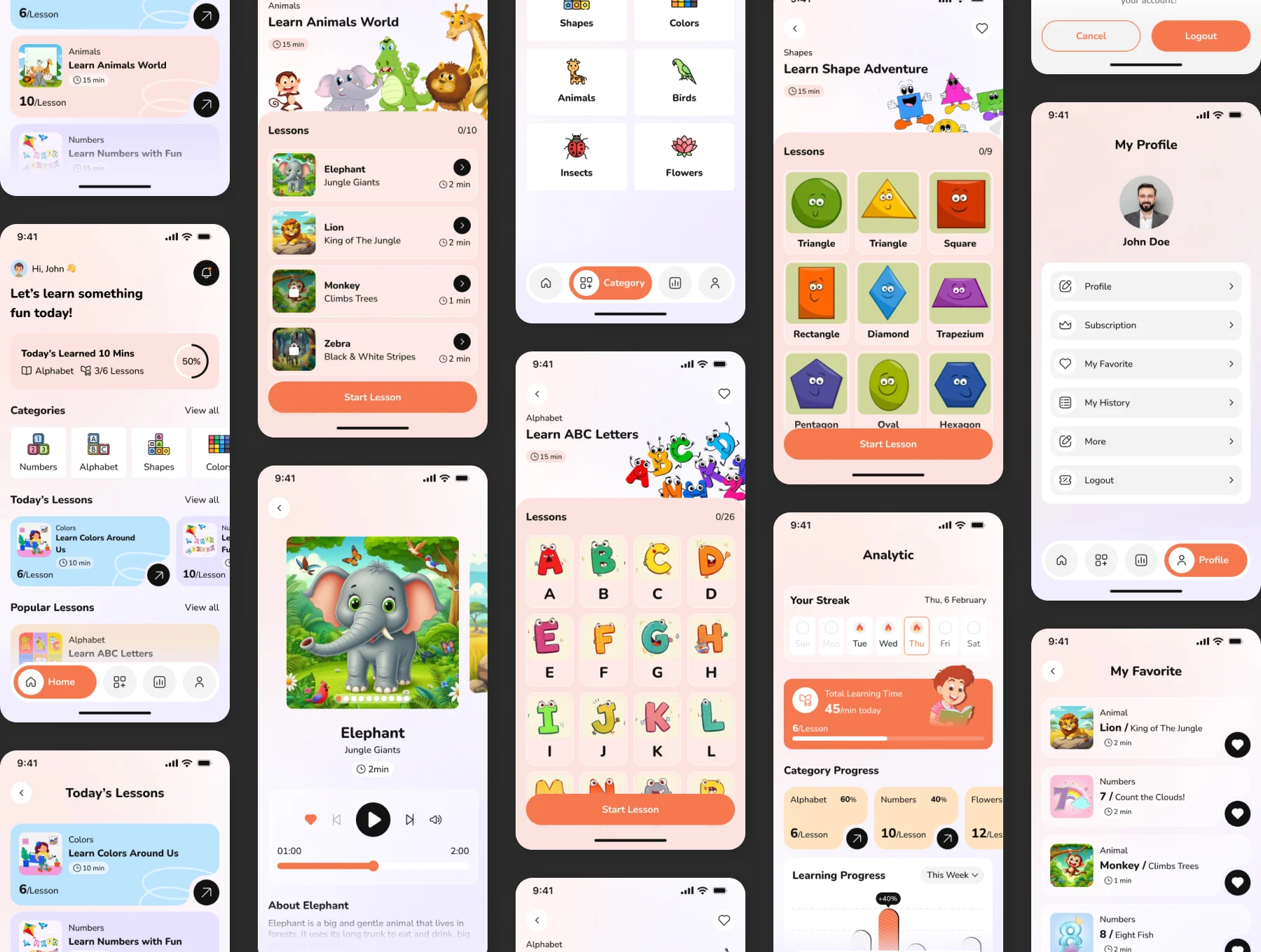 Kidzly – Kids Education App UI Kit 4