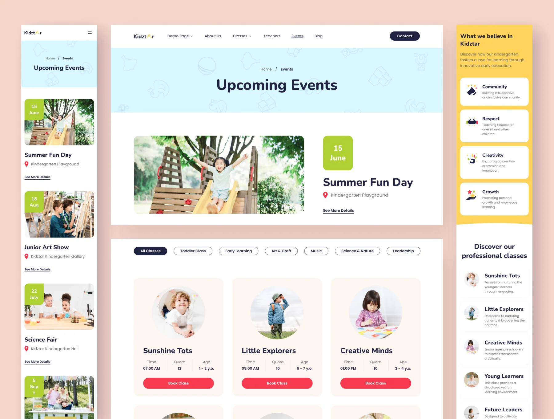 Kidztar - Kindergarten Website Framer Template 6