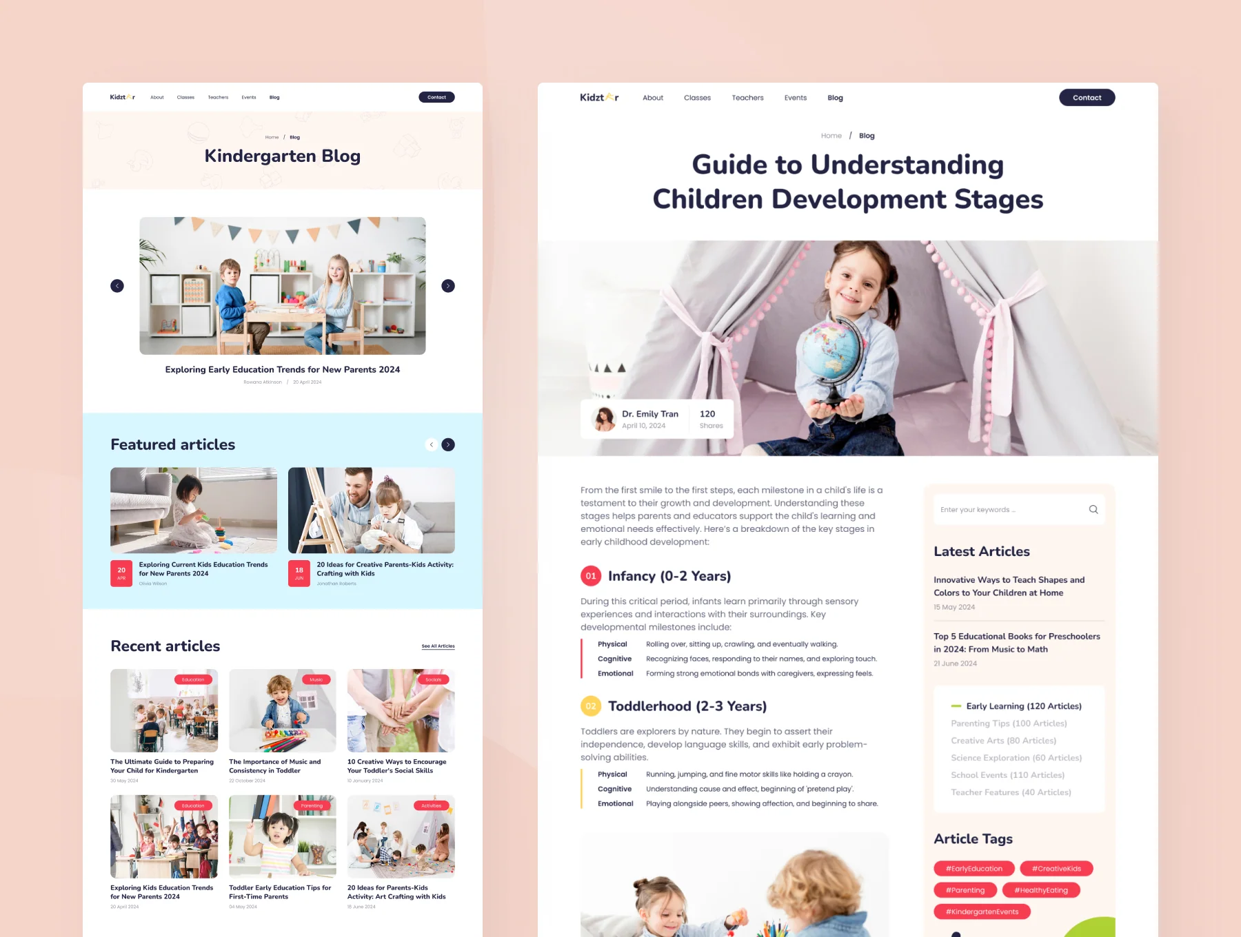 Kidztar - Kindergarten Profile Website Figma Template 5